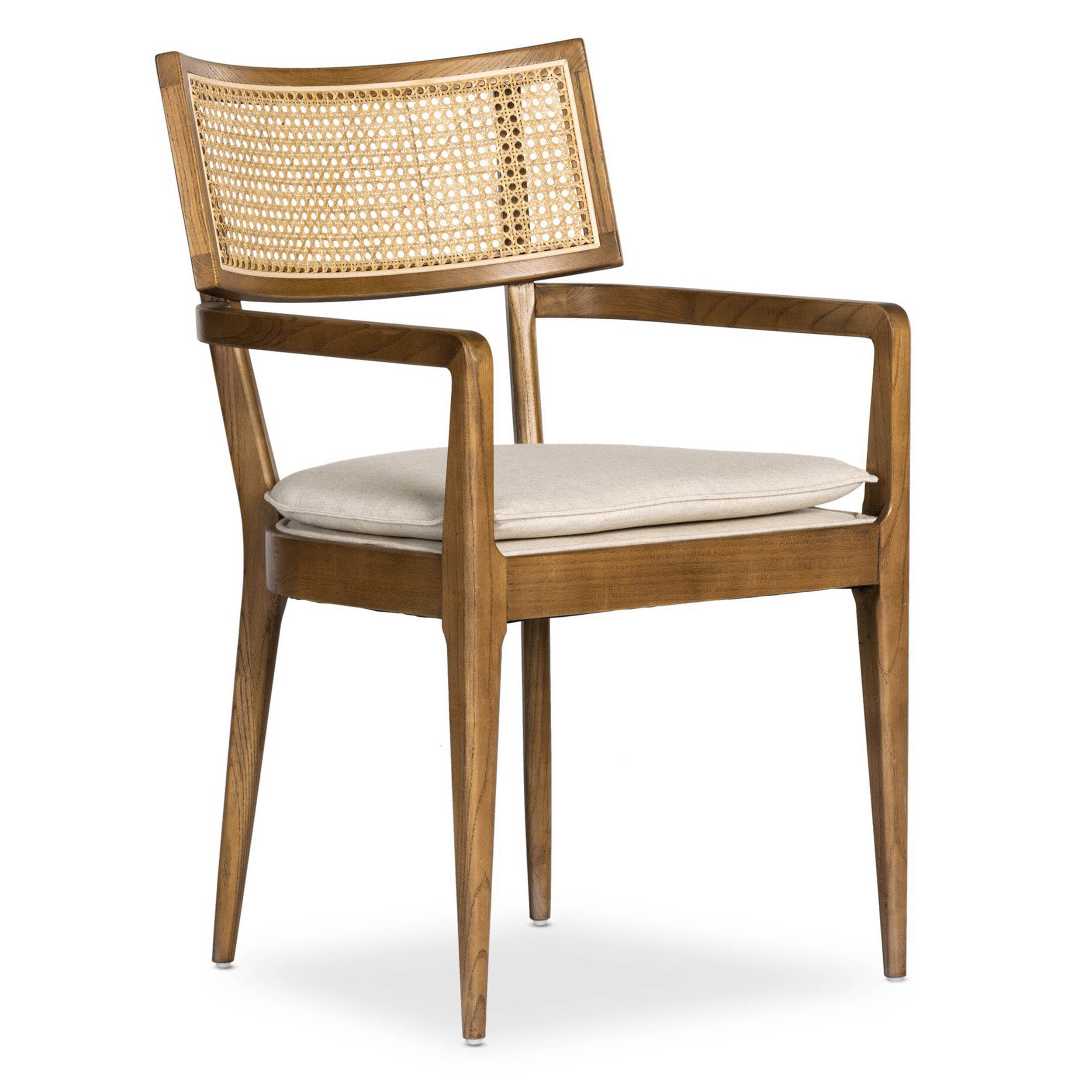 Britt Dining Armchair, Savile Flax, Toasted Nettlewood