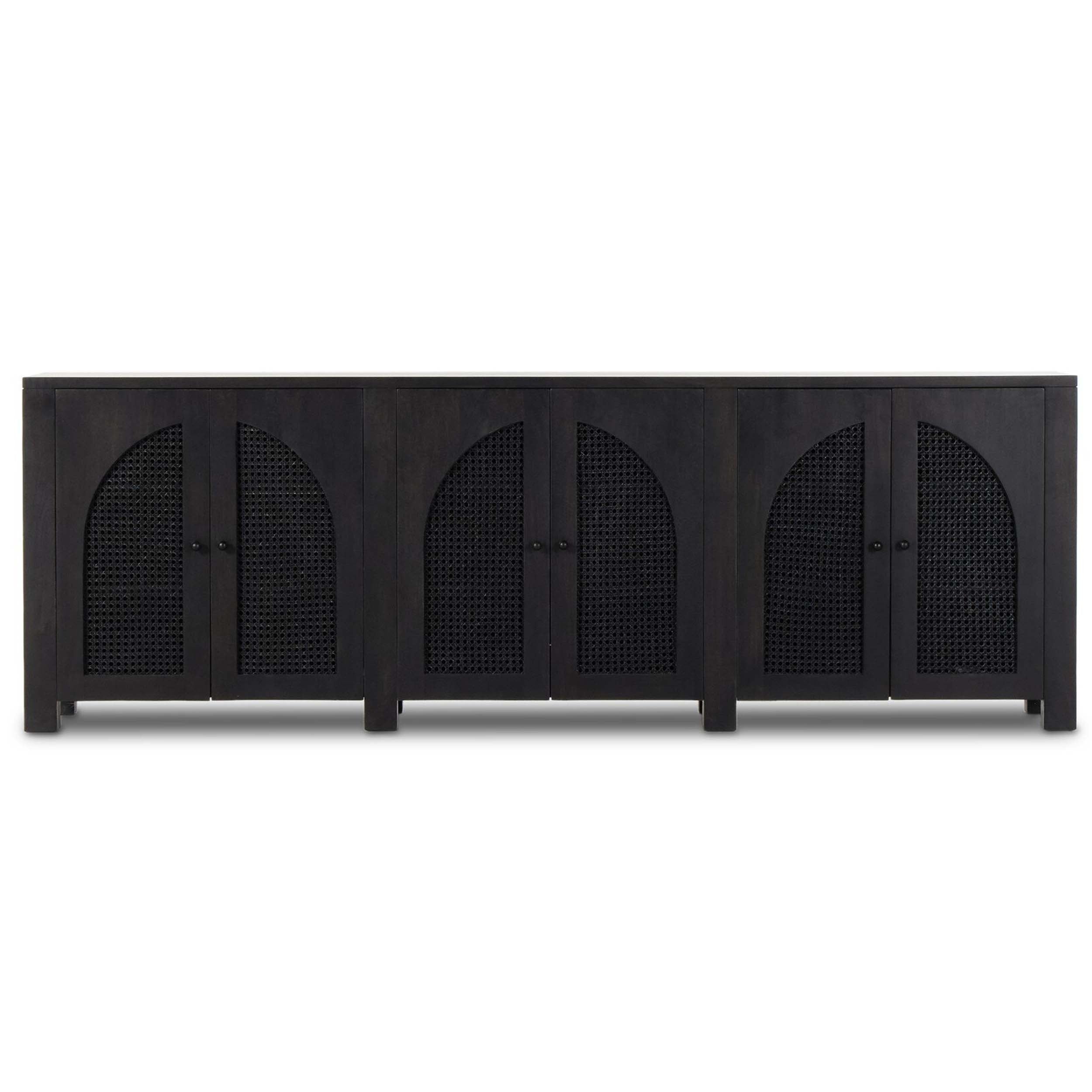 Tilda 6 Door Sideboard, Black Wash Mango