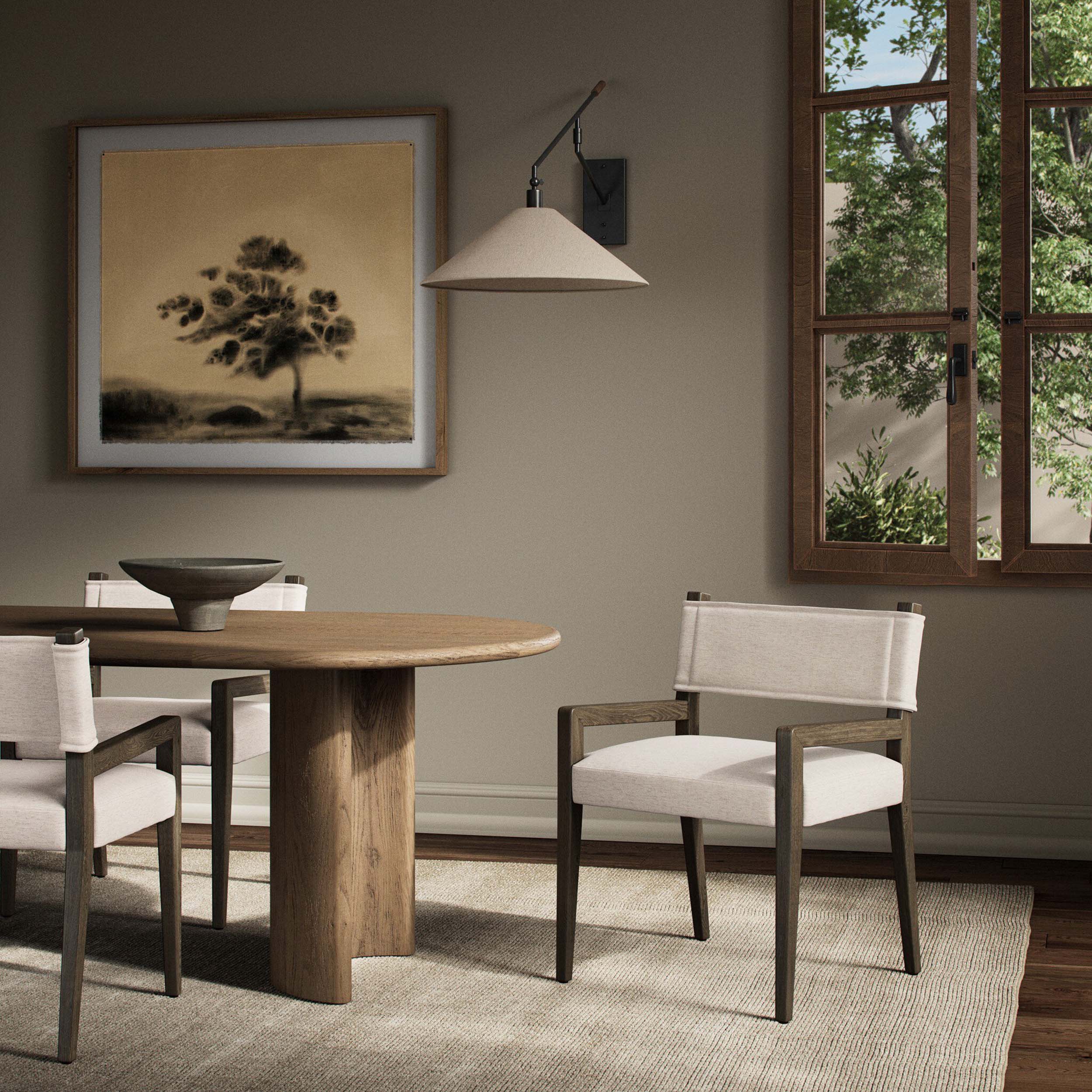 Ferris Dining Armchair, Crypton Nomad Snow