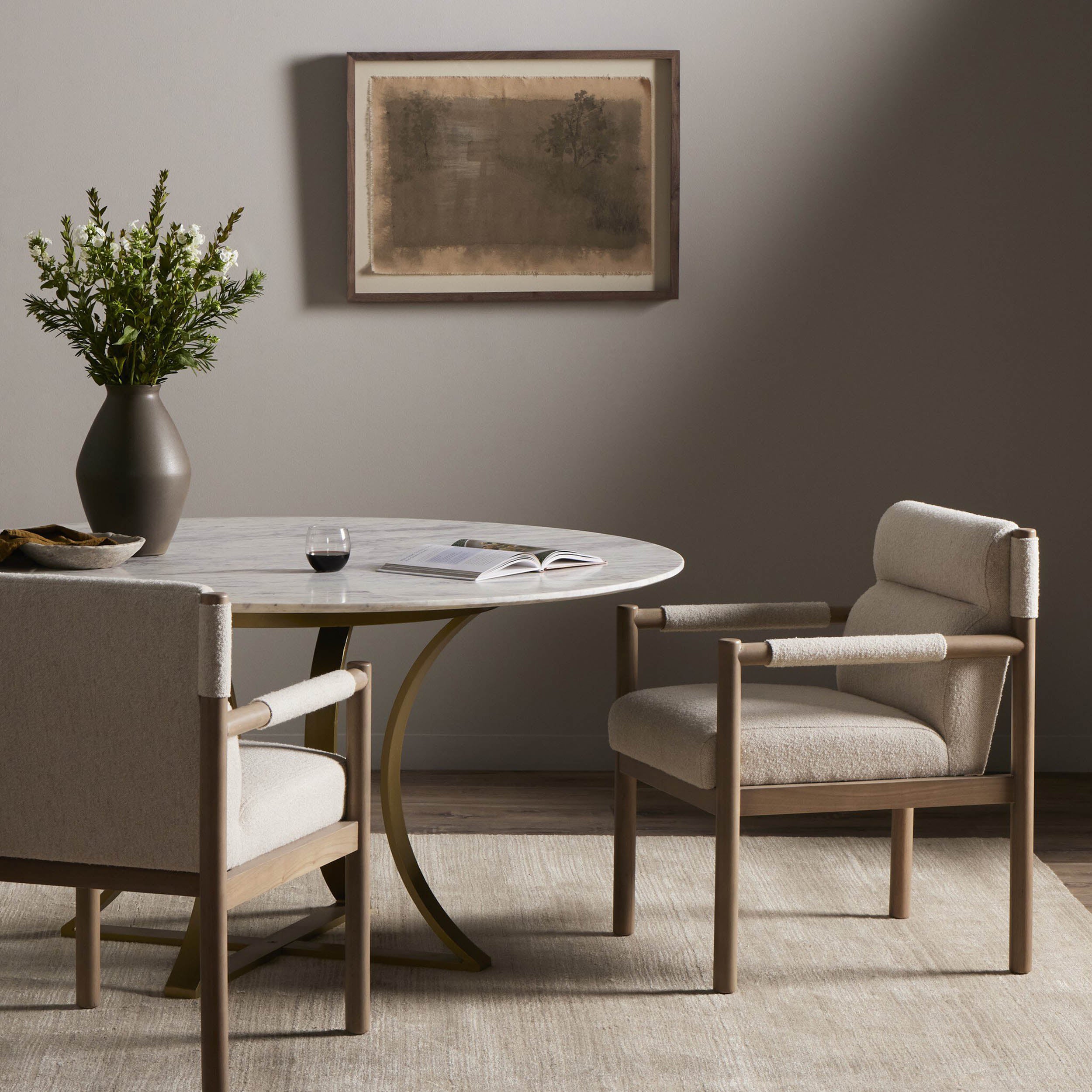 Kiano Dining Armchair, Charter Oatmeal