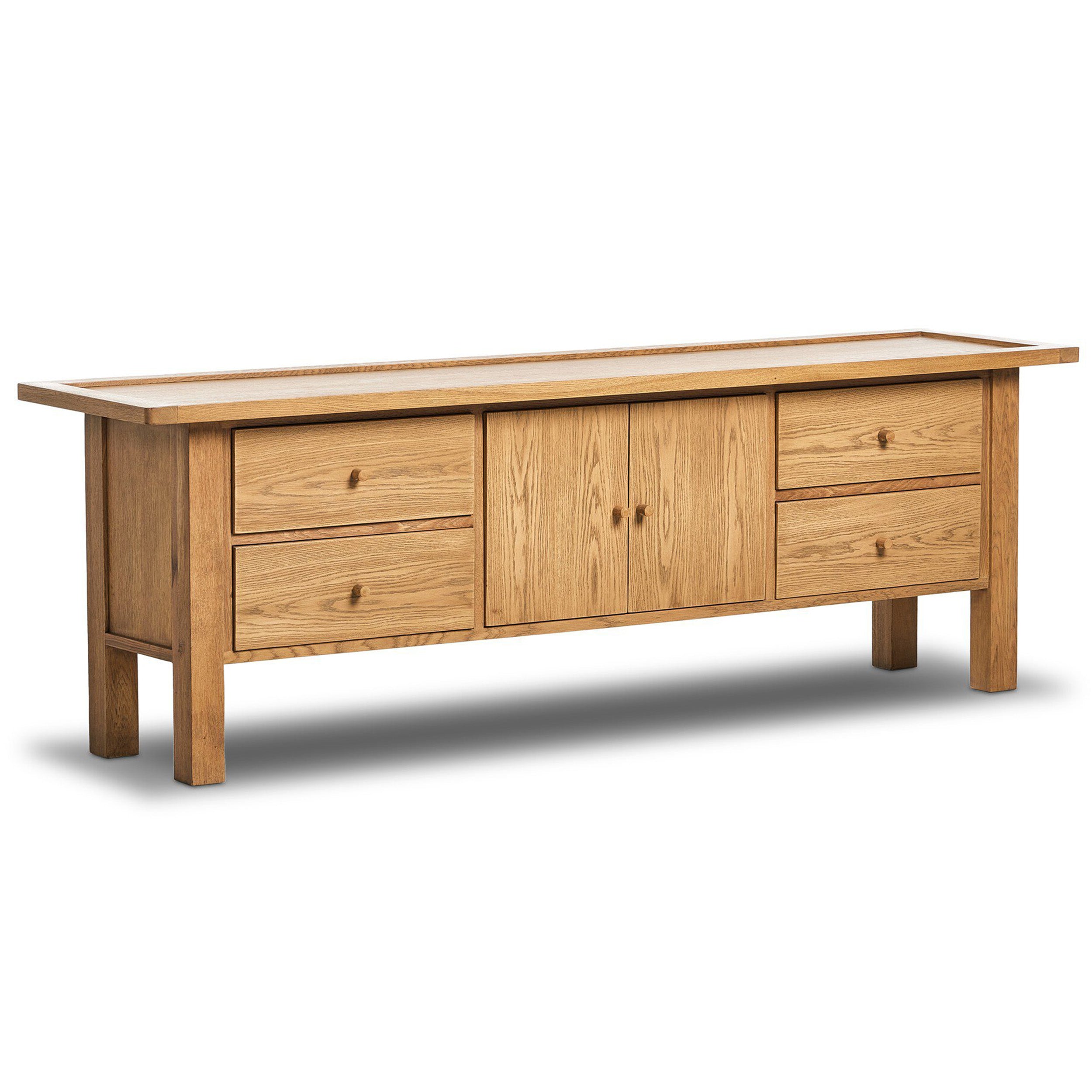 Millbrook Media Console, Natural Light Oak