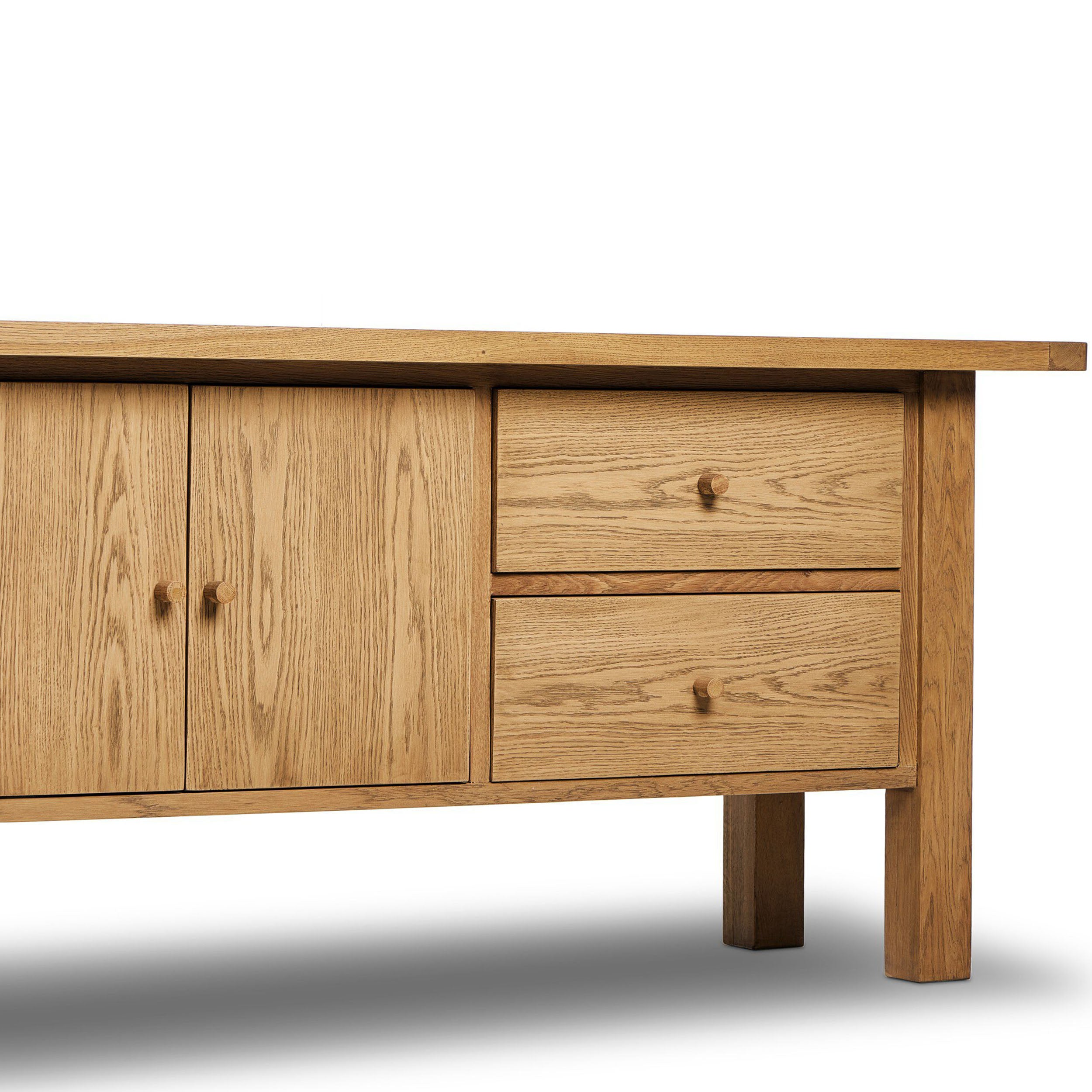 Millbrook Media Console, Natural Light Oak
