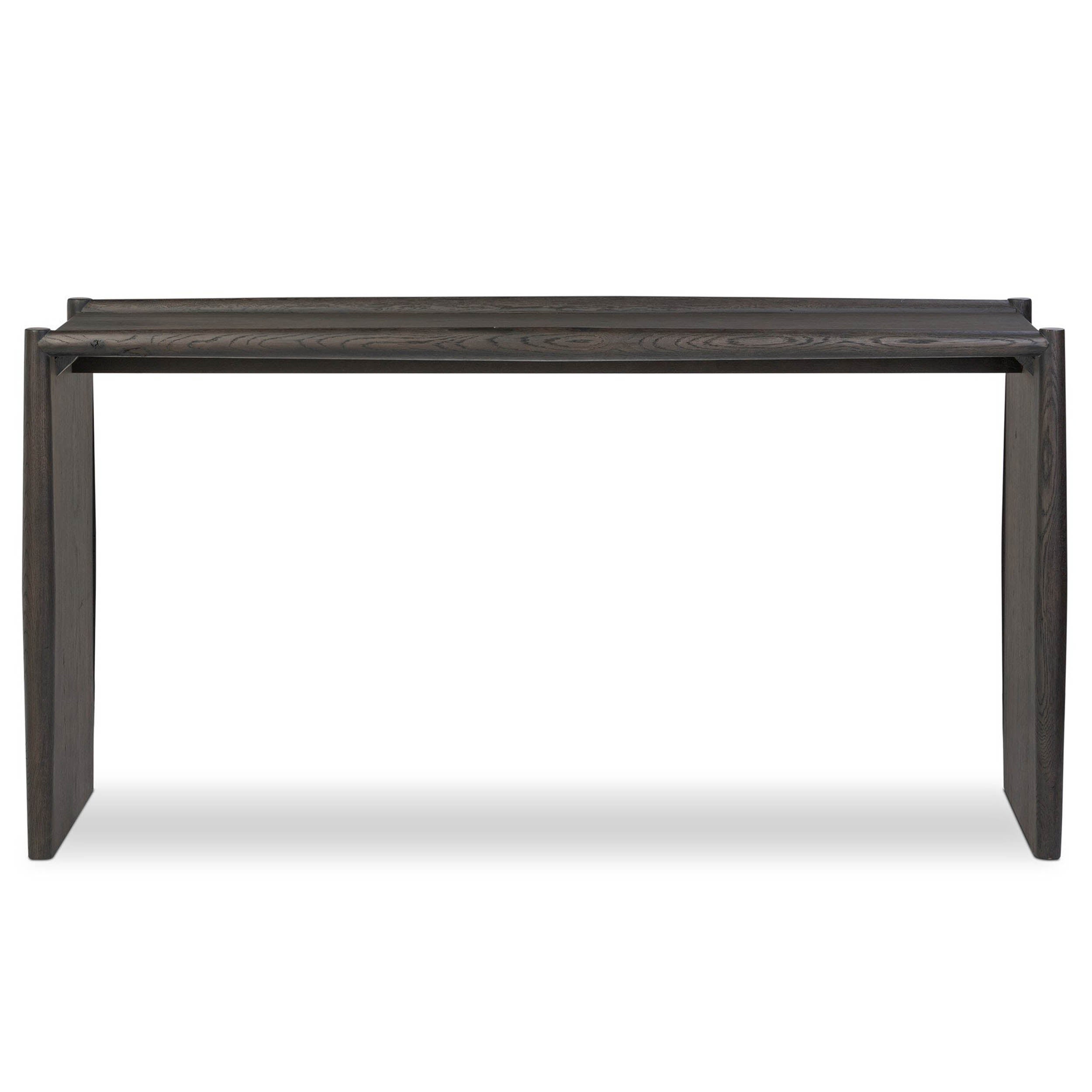 Glenview Console Table, Smoked Black Resawn Oak