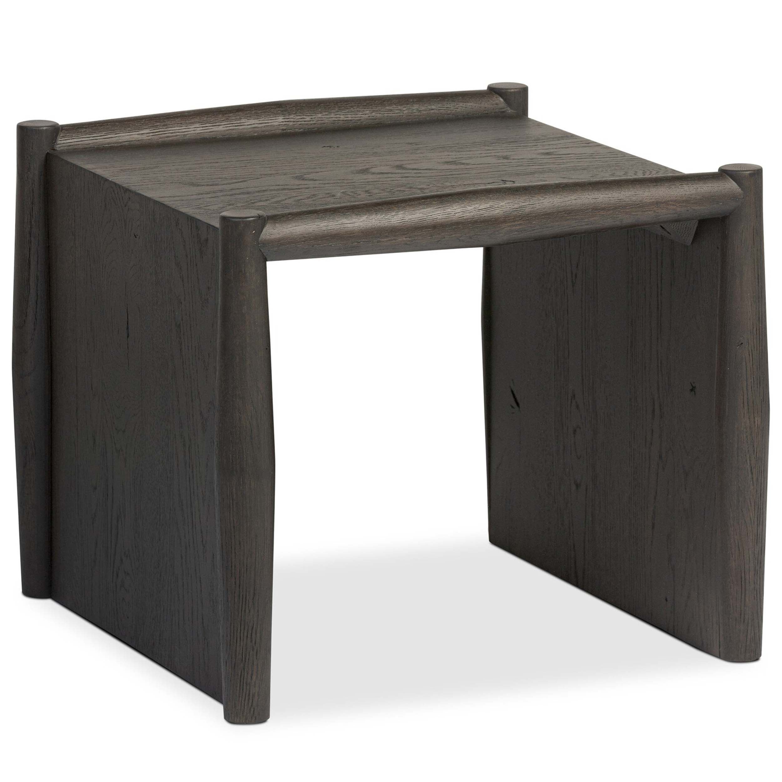 Glenview End Table, Smoked Black Resawn Oak