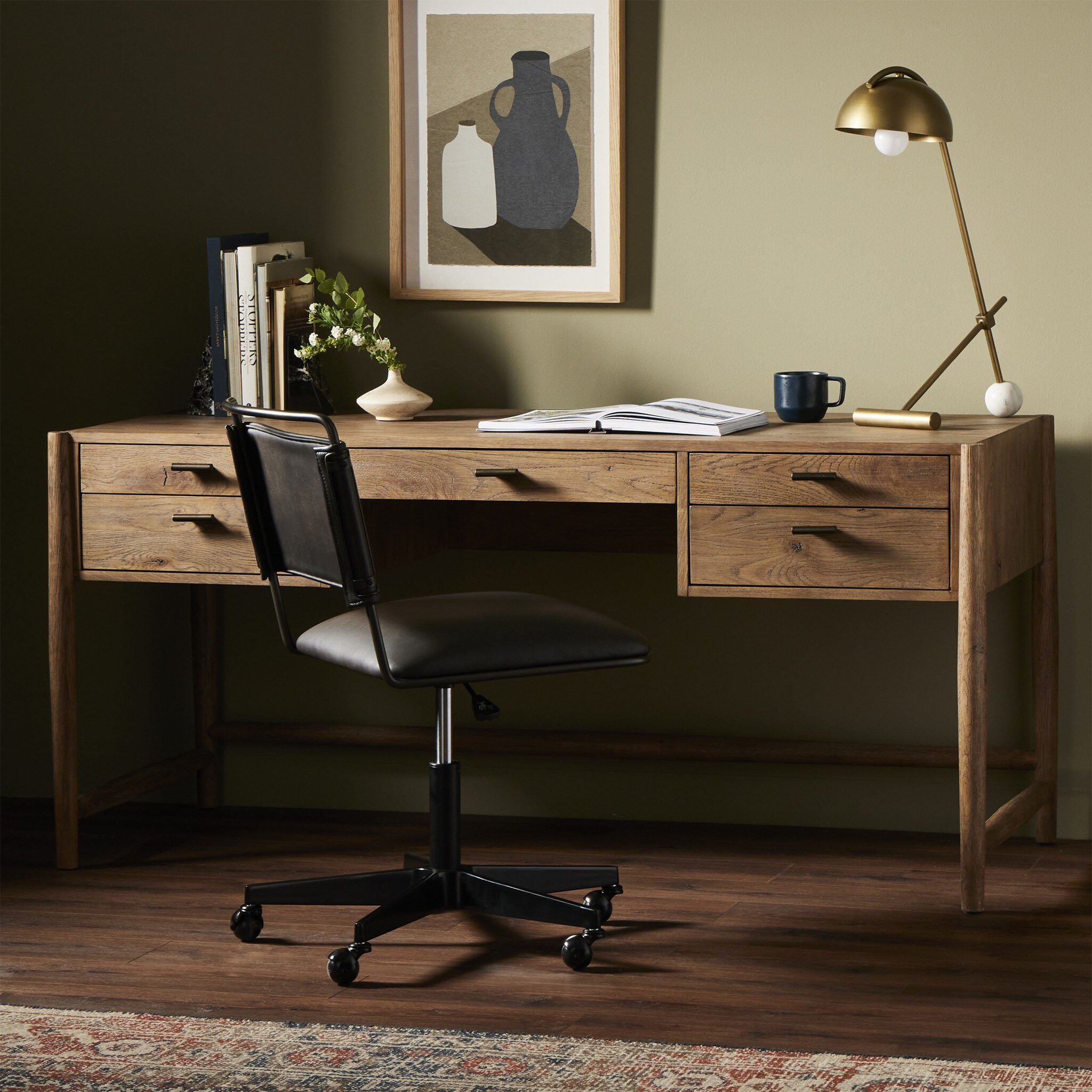 Glenview Desk, Weathered Oak Veneer