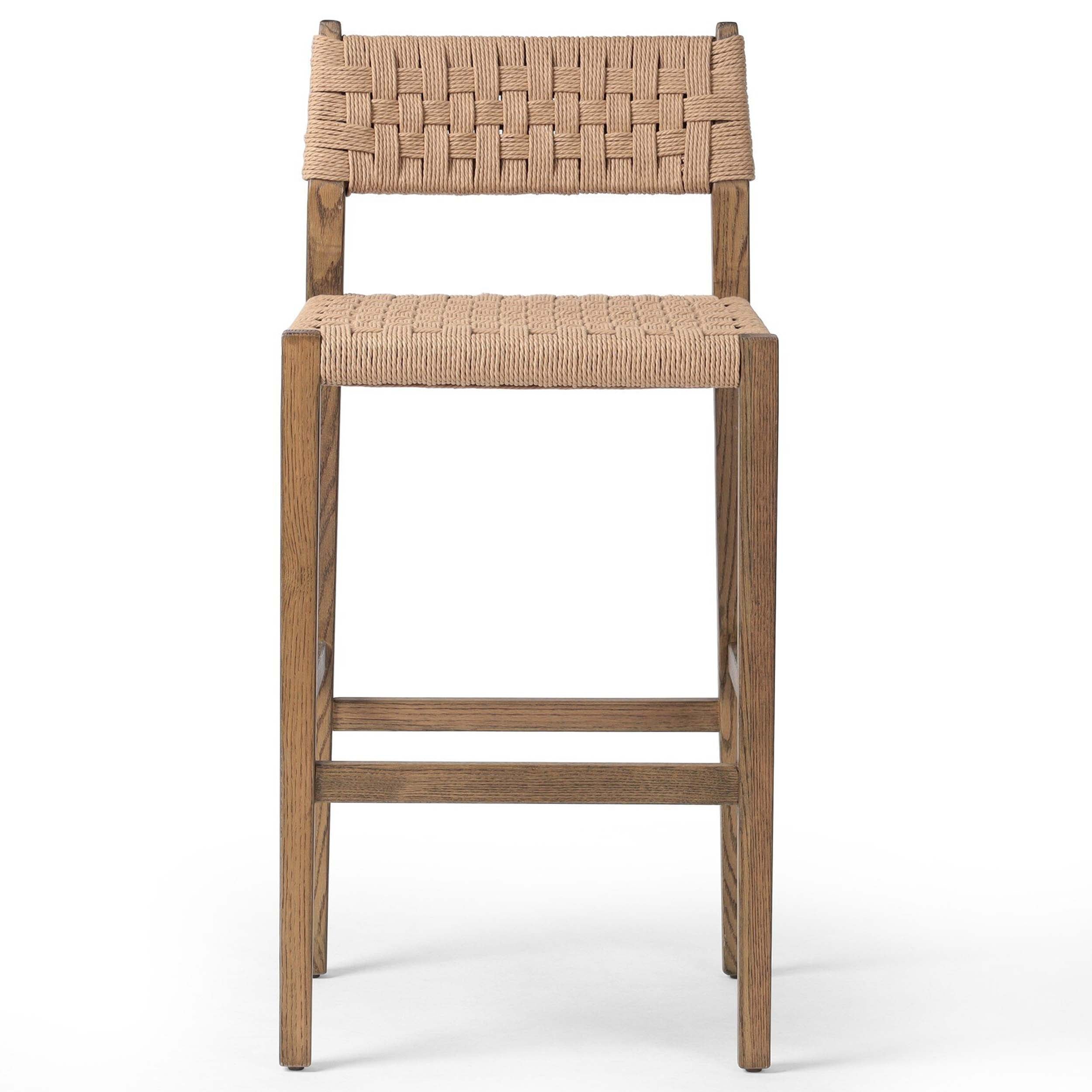Hamlin Bar + Counter Stool, Double Twisted Paper Cord