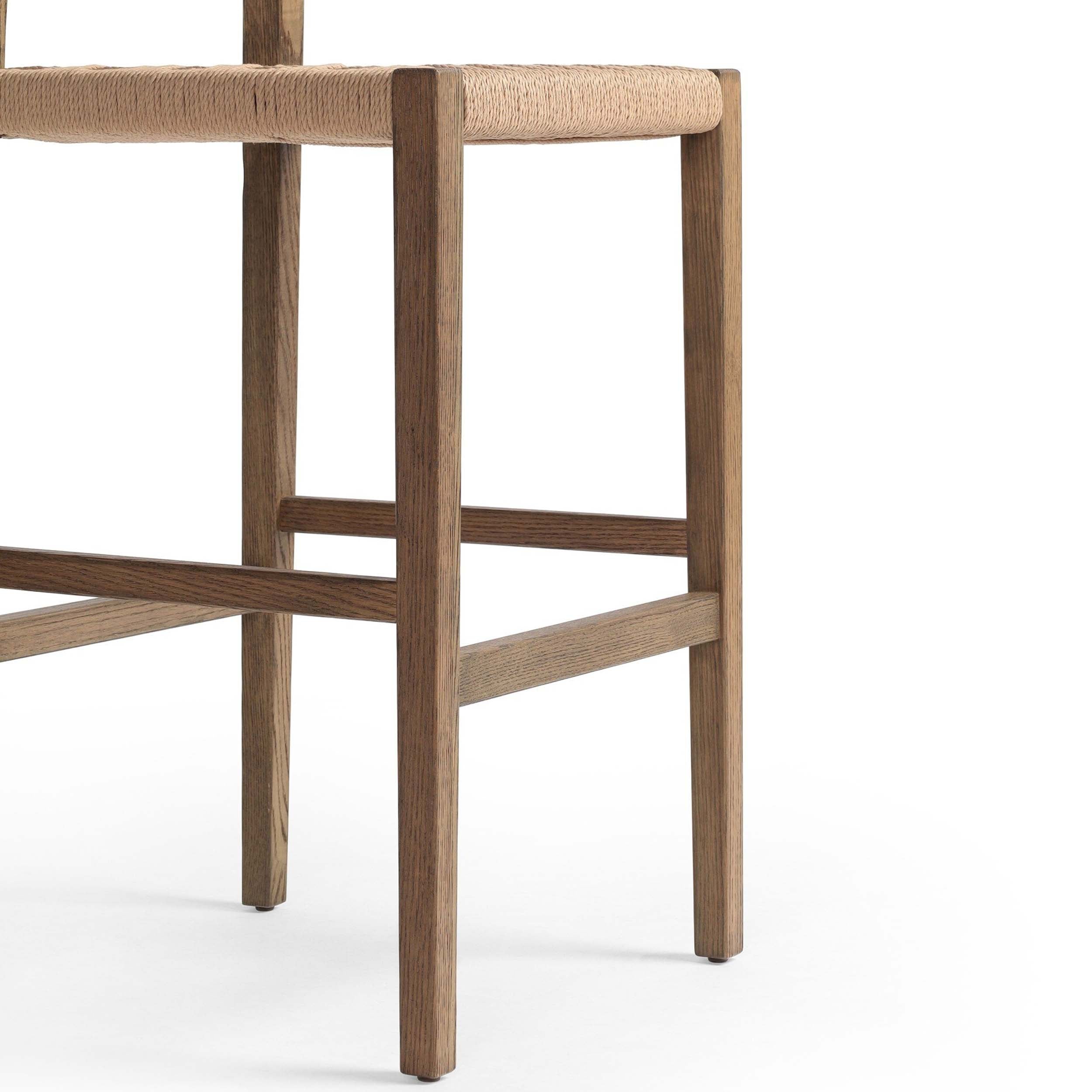 Hamlin Bar + Counter Stool, Double Twisted Paper Cord
