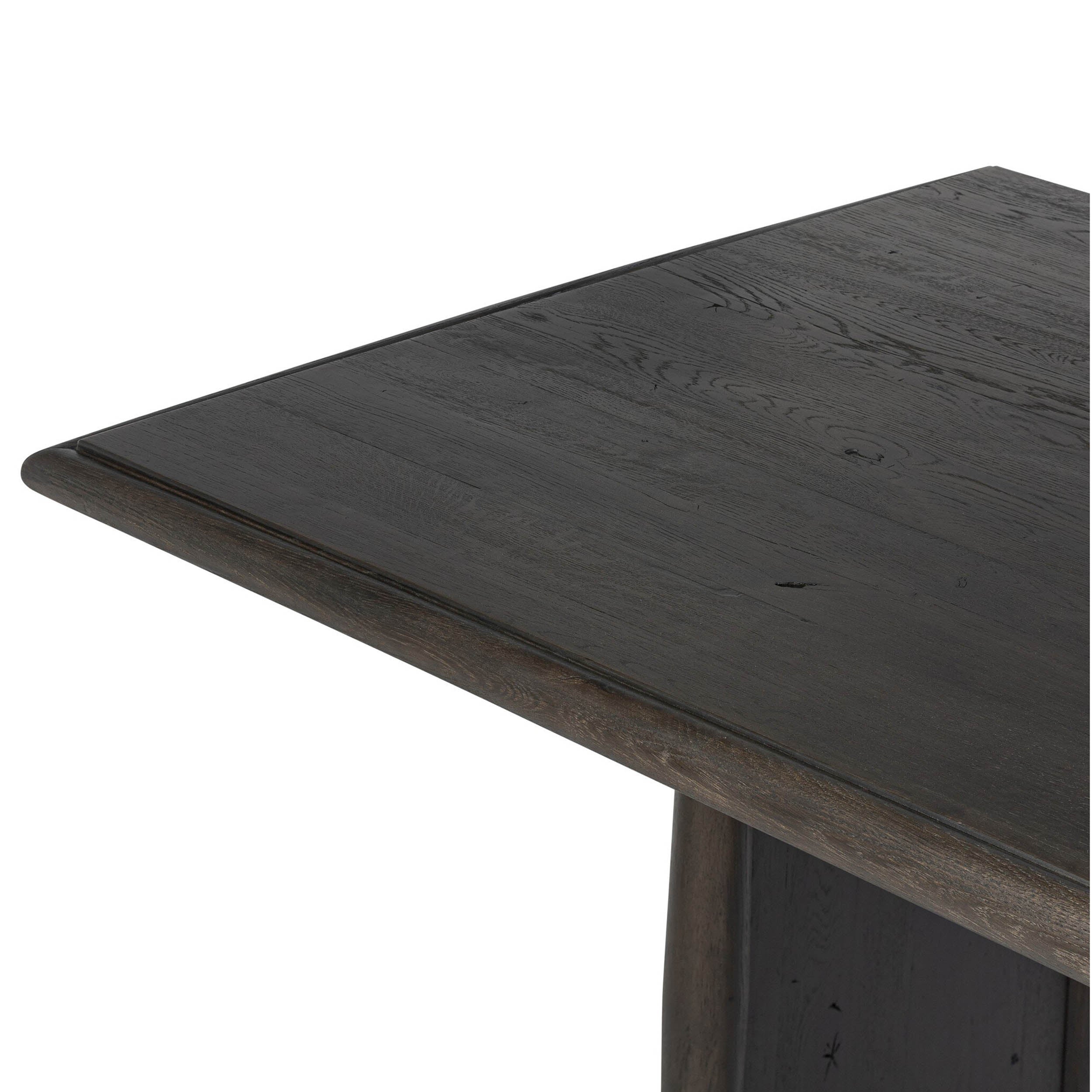 Glenview Dining Table, Smoked Black Oak