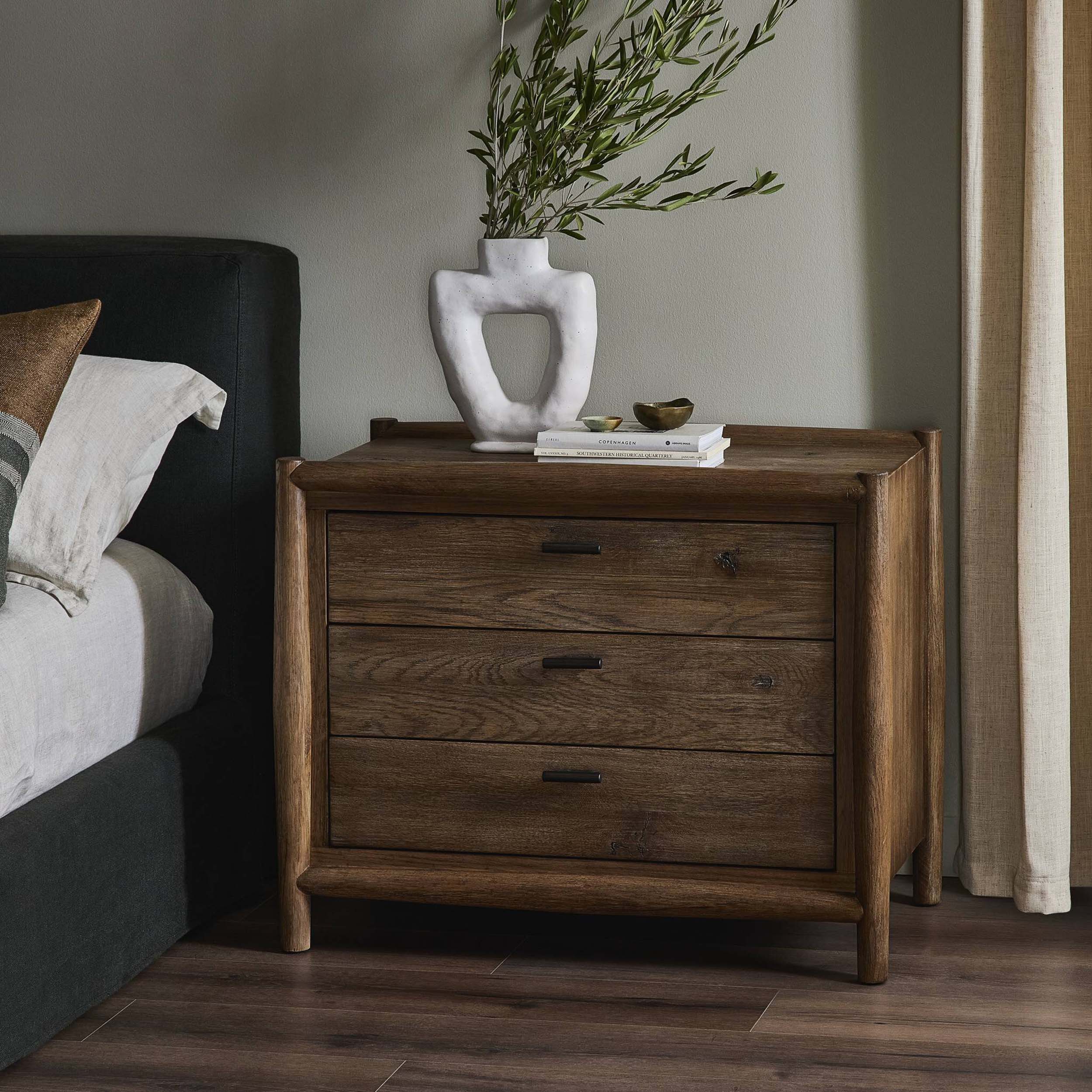 Glenview Nightstand, Weathered Oak Veneer