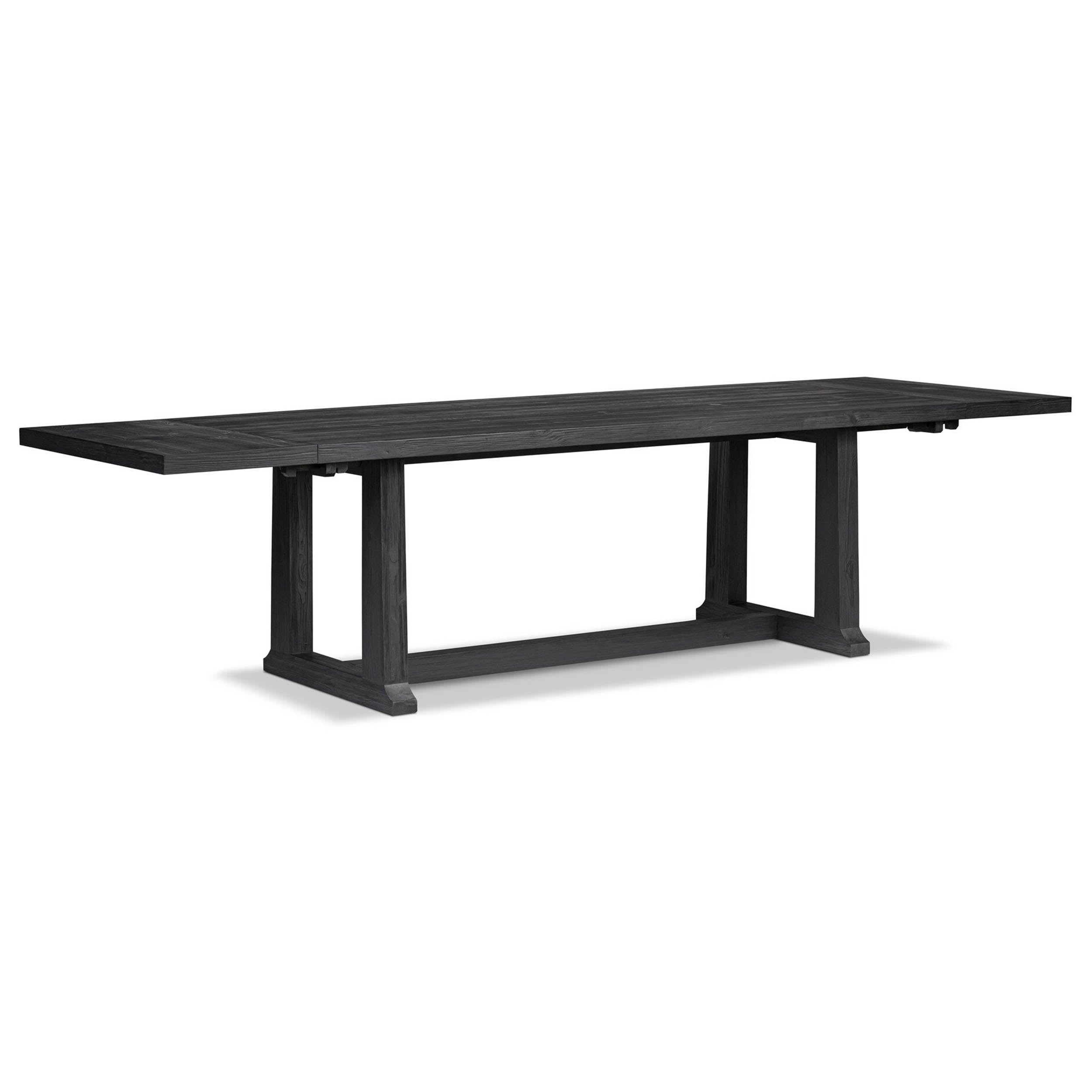Otto Extension Dining Table, Black Pine