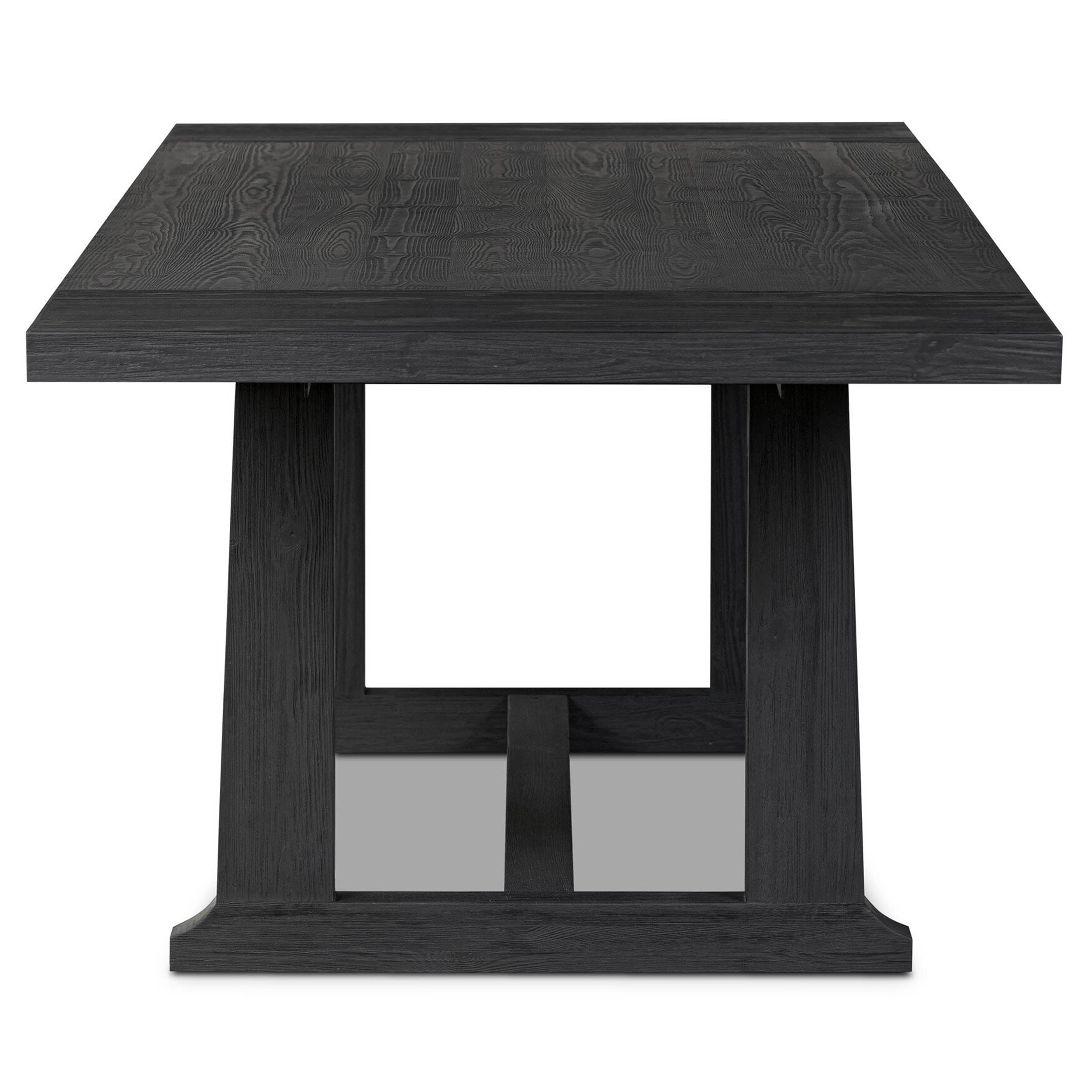 Otto Extension Dining Table, Black Pine