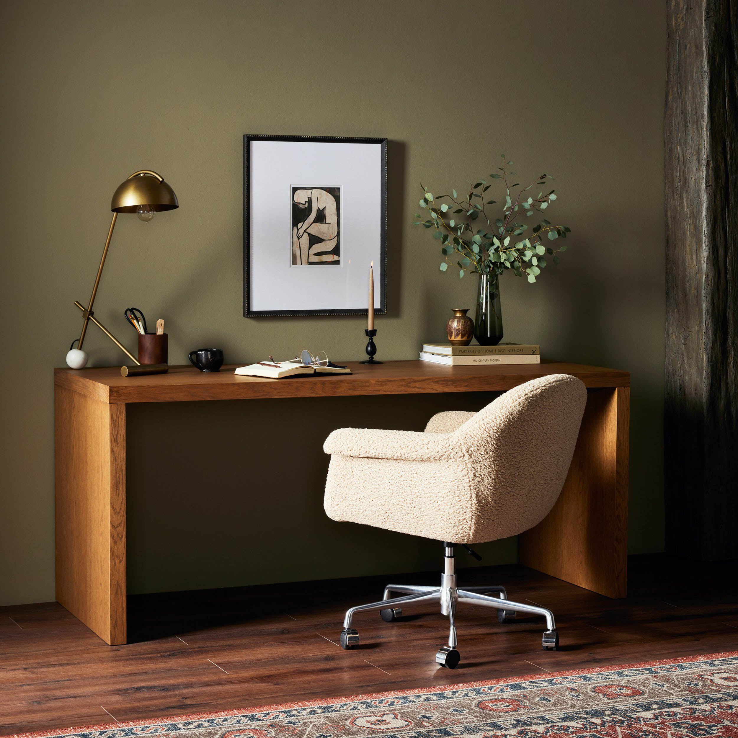 Posada Desk, Amber Oak Veneer