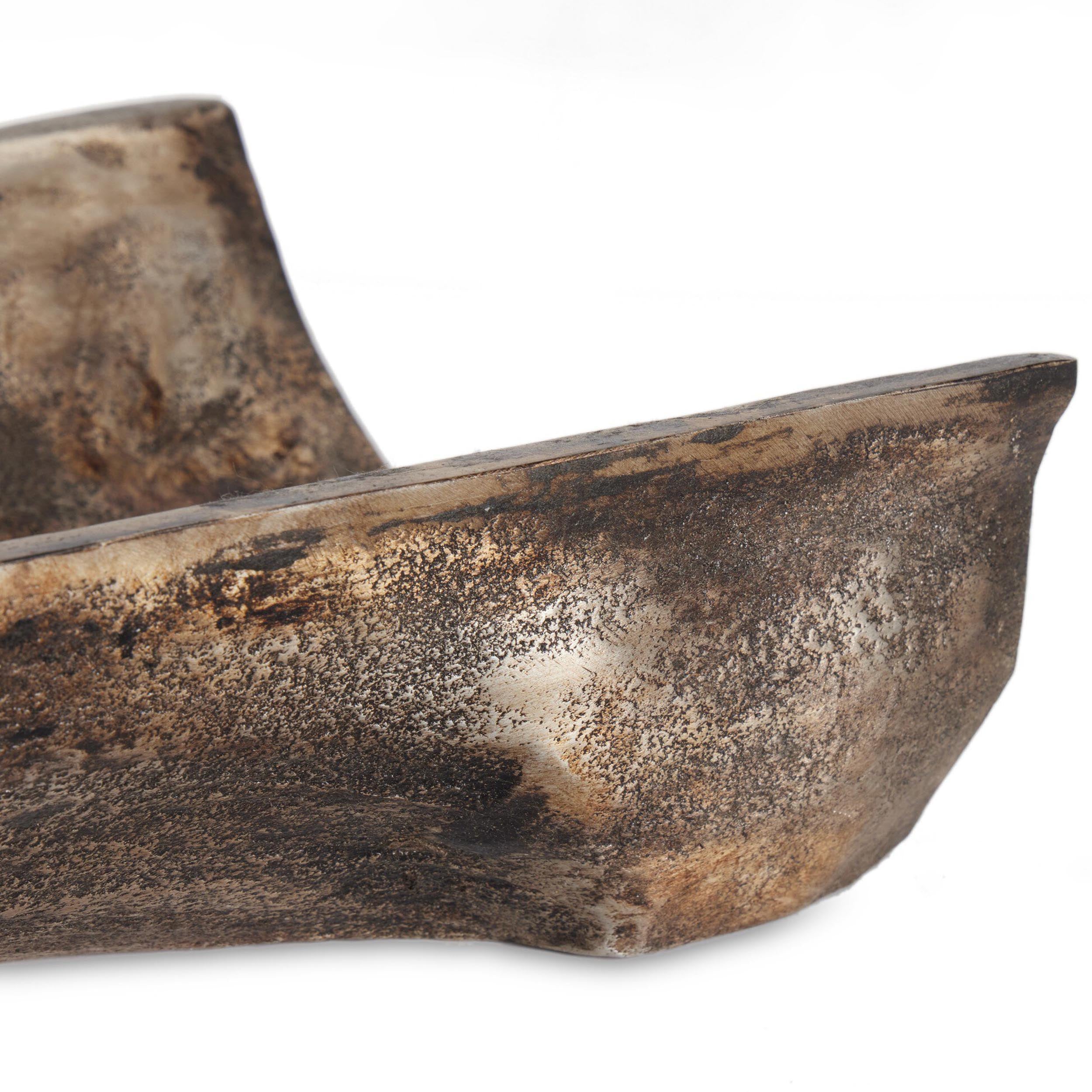Jagen Outdoor Tray, Rustic Cast Aluminum