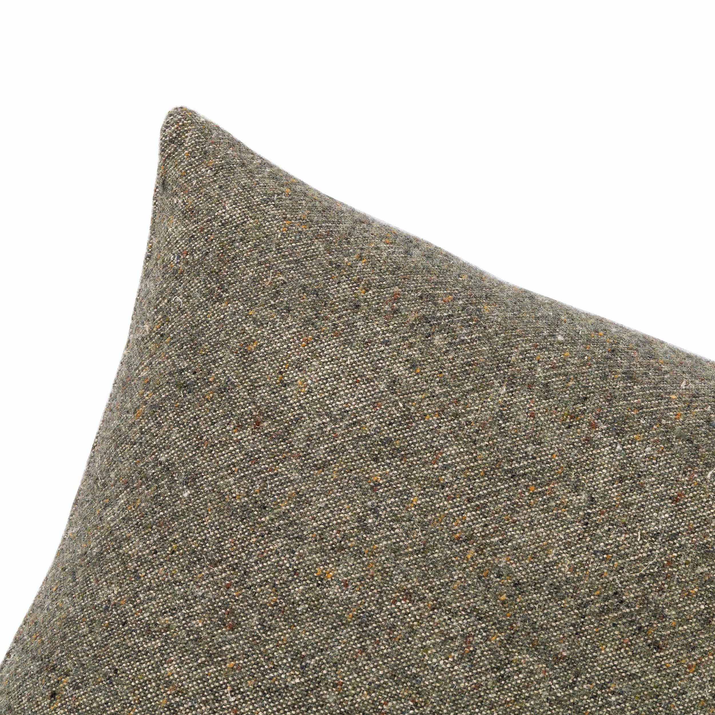 Stonewash Linen Pillow, Hasselt Olive Green