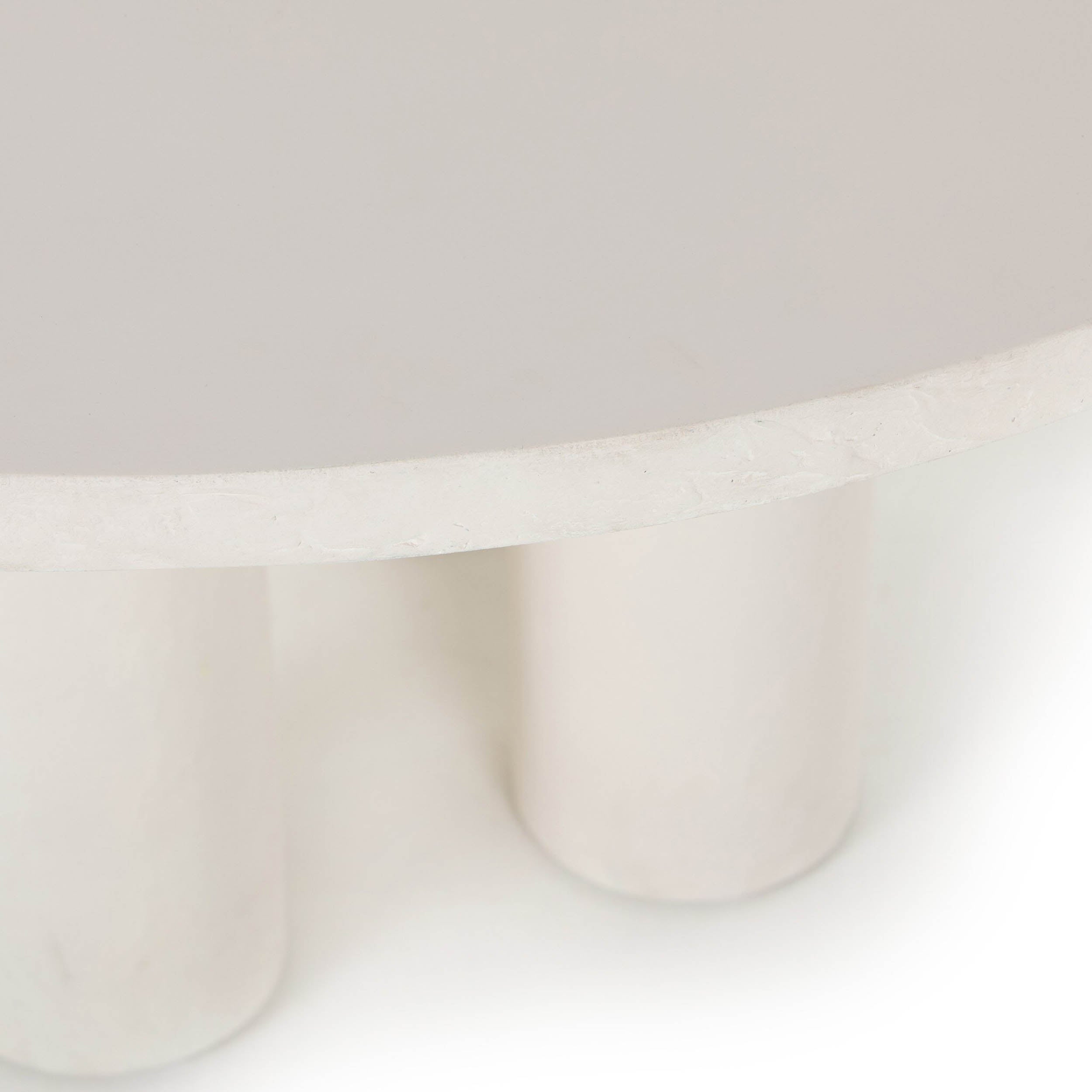 Parra Round Dining Table, White Concrete