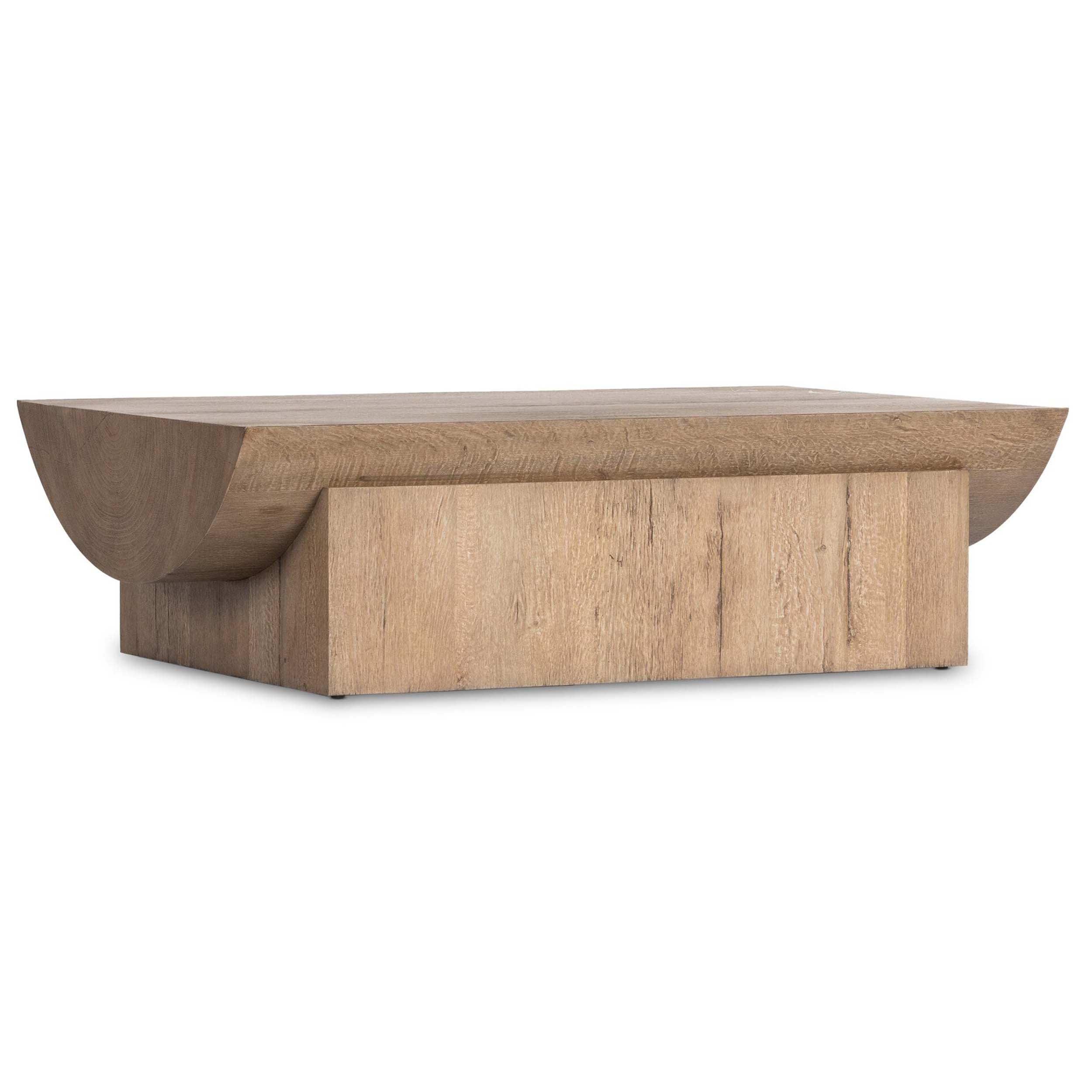 Elbert Coffee Table, Rustic Oak Veneer