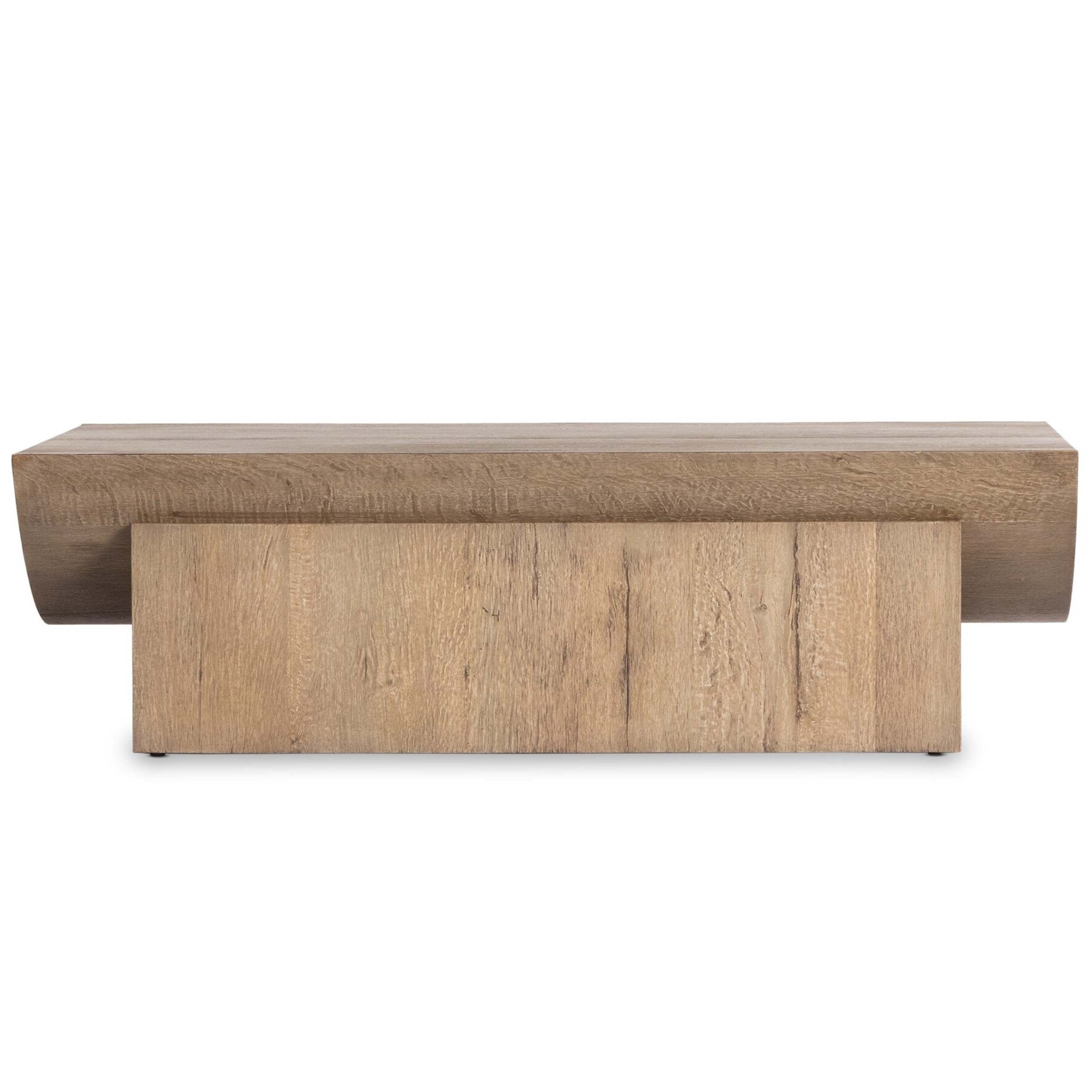 Elbert Coffee Table, Rustic Oak Veneer