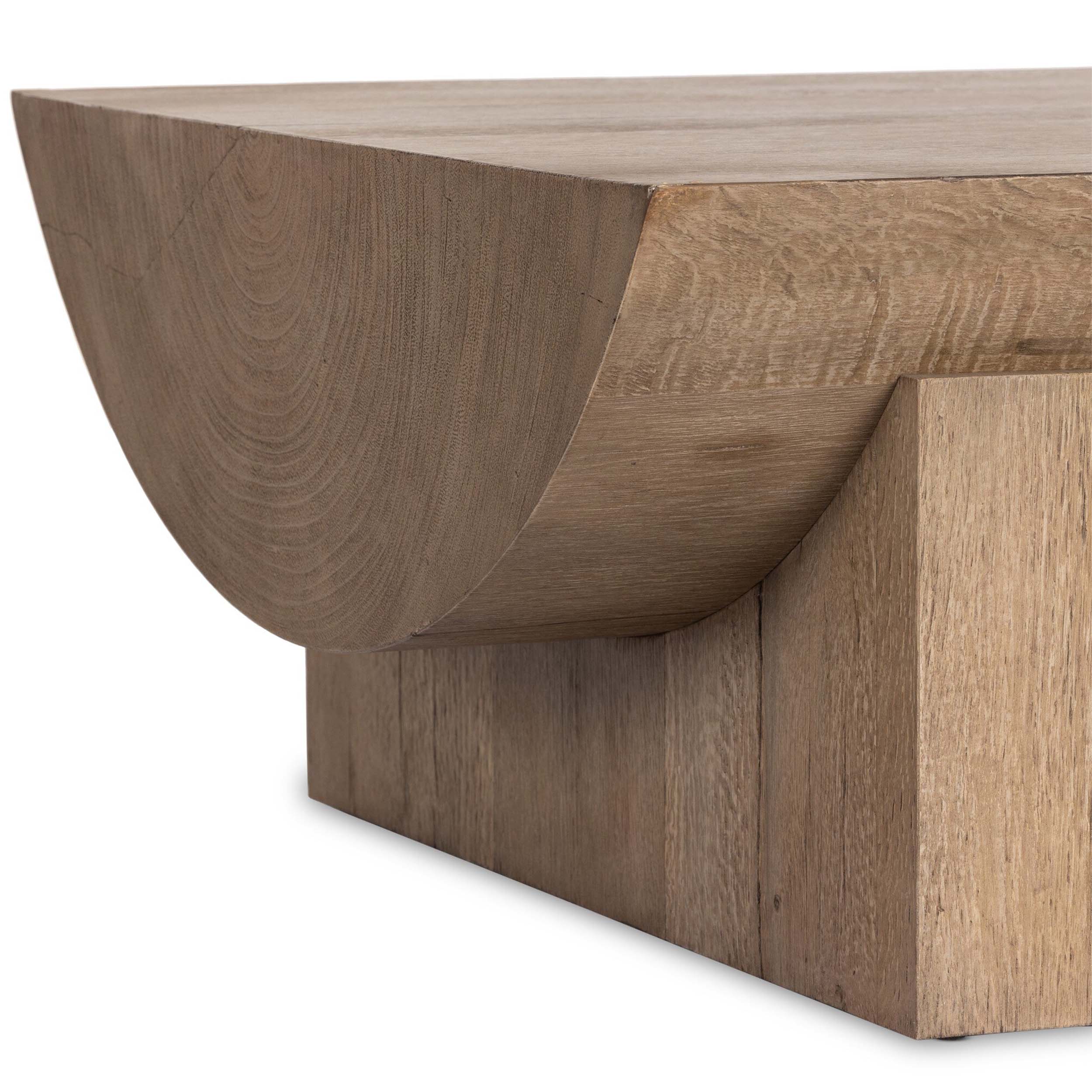Elbert Coffee Table, Rustic Oak Veneer