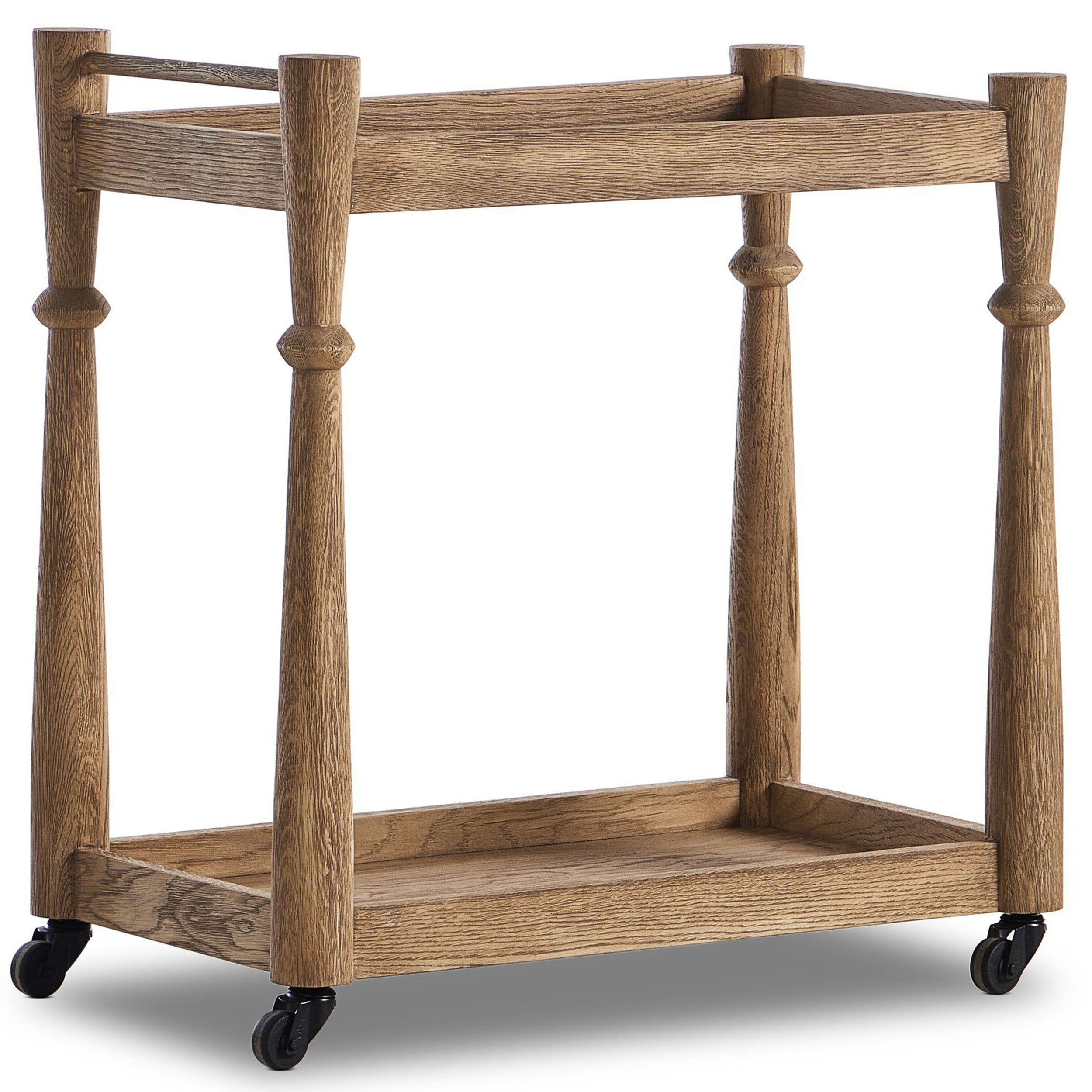 Alamosa Bar Cart, Light Wash Oak