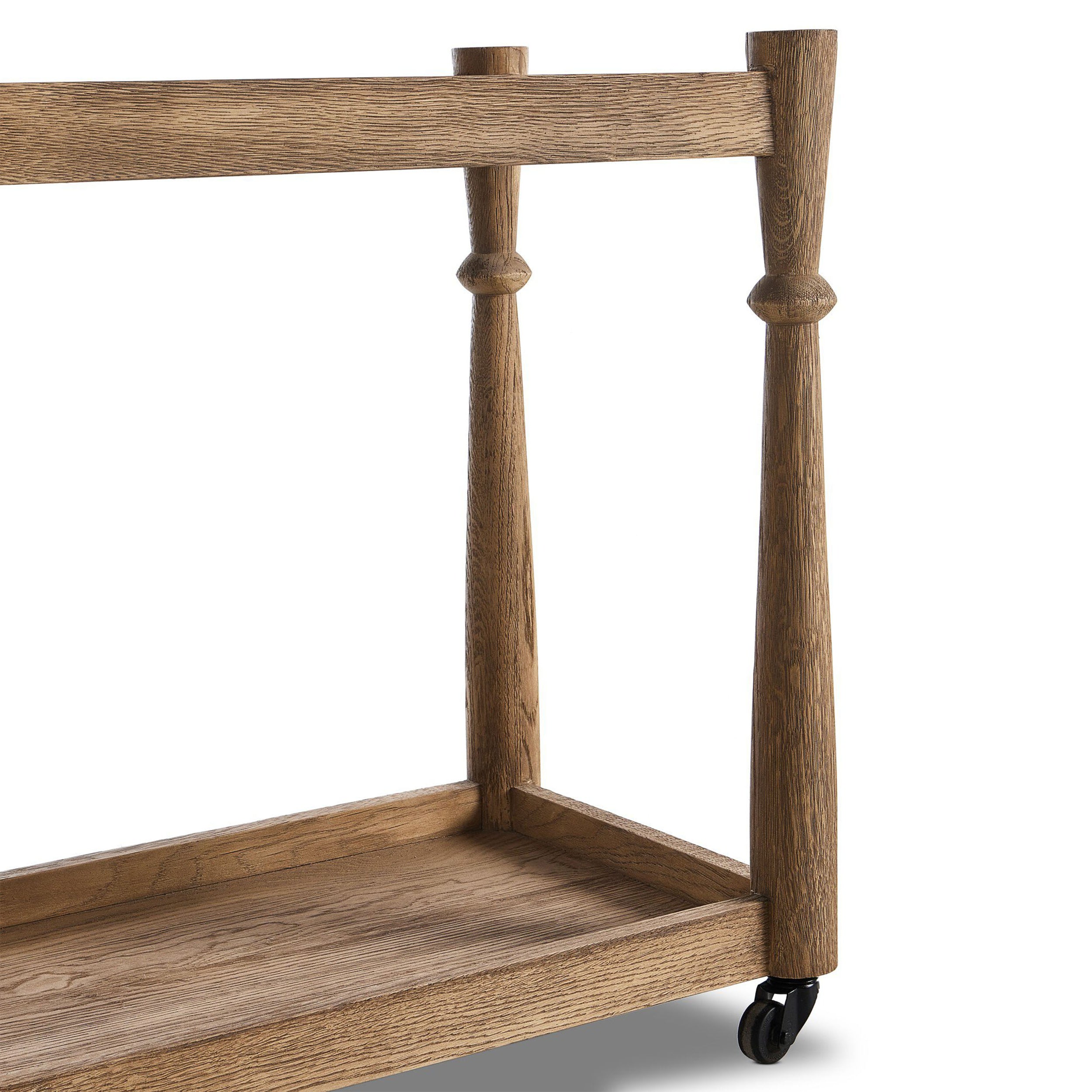 Alamosa Bar Cart, Light Wash Oak