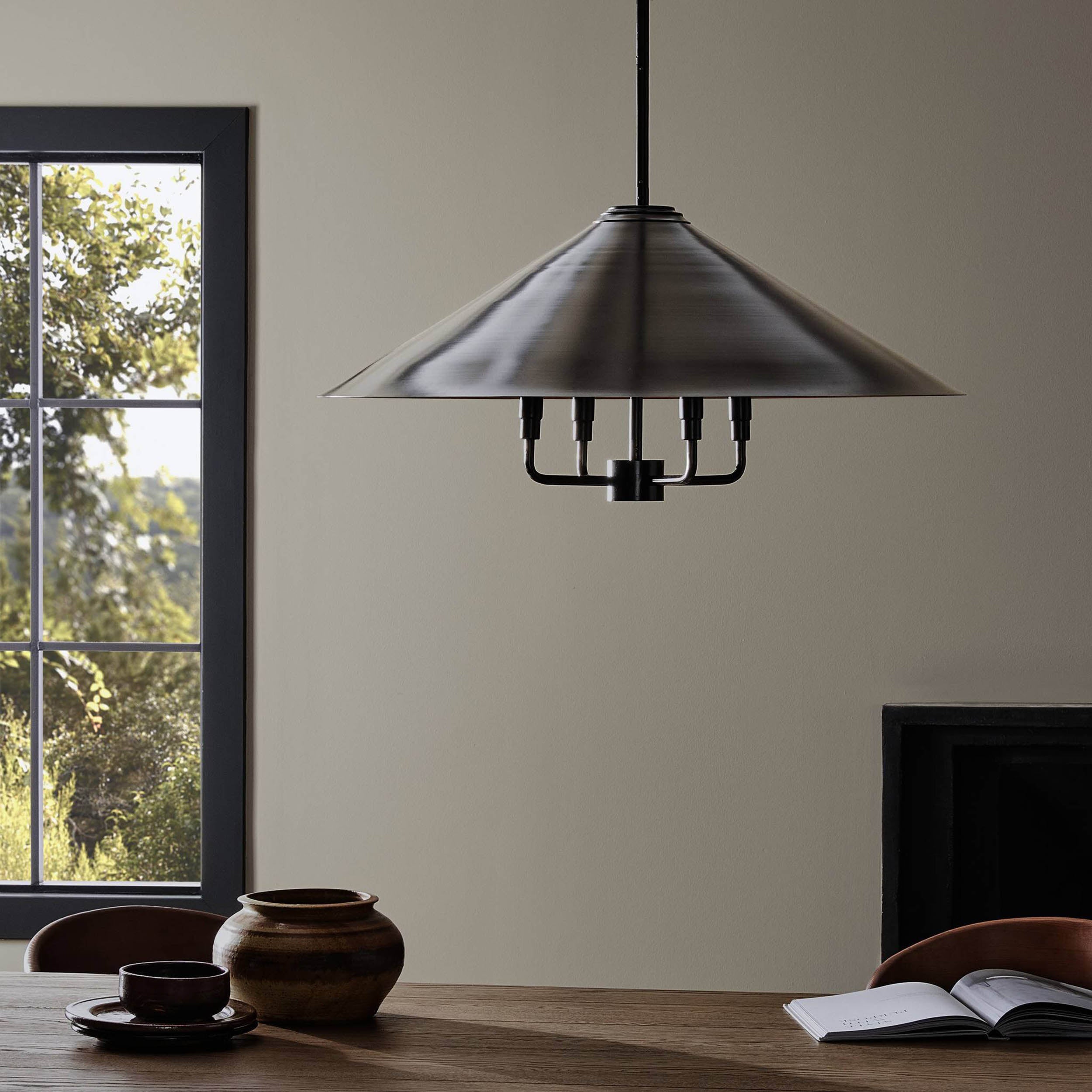 Siriano Chandelier, Antique Brass Iron