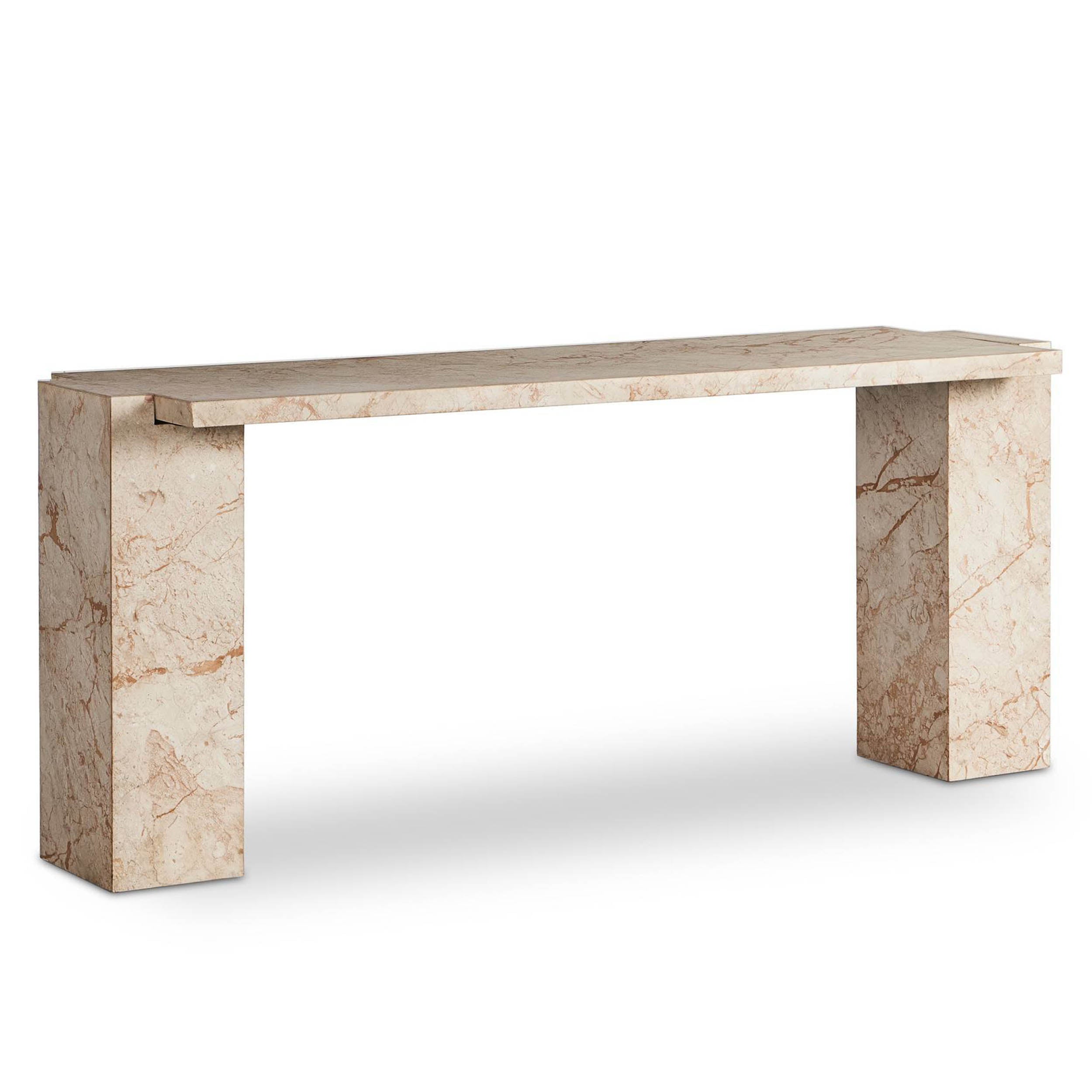 Romano Console Table, Desert Taupe Marble