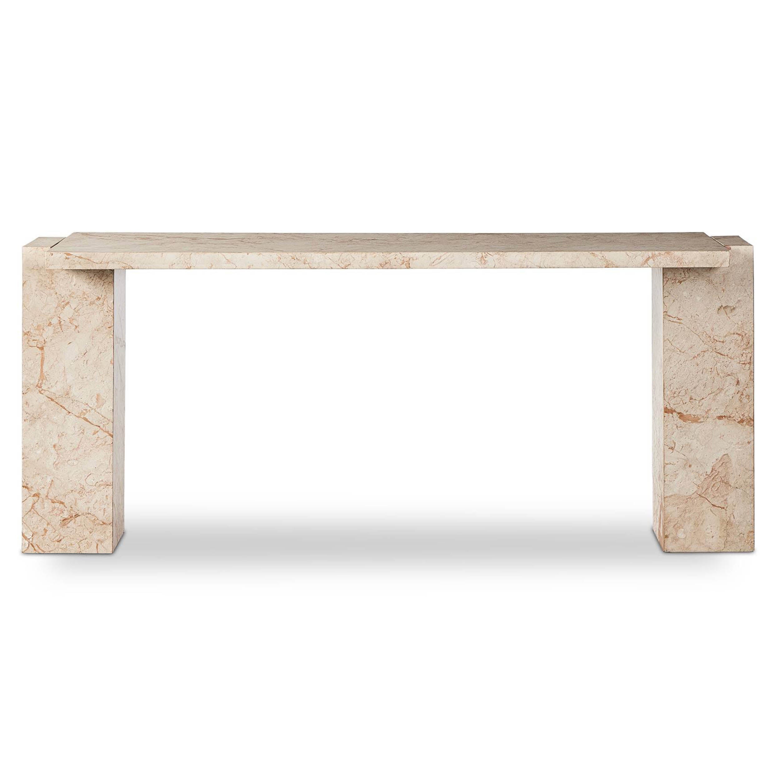 Romano Console Table, Desert Taupe Marble
