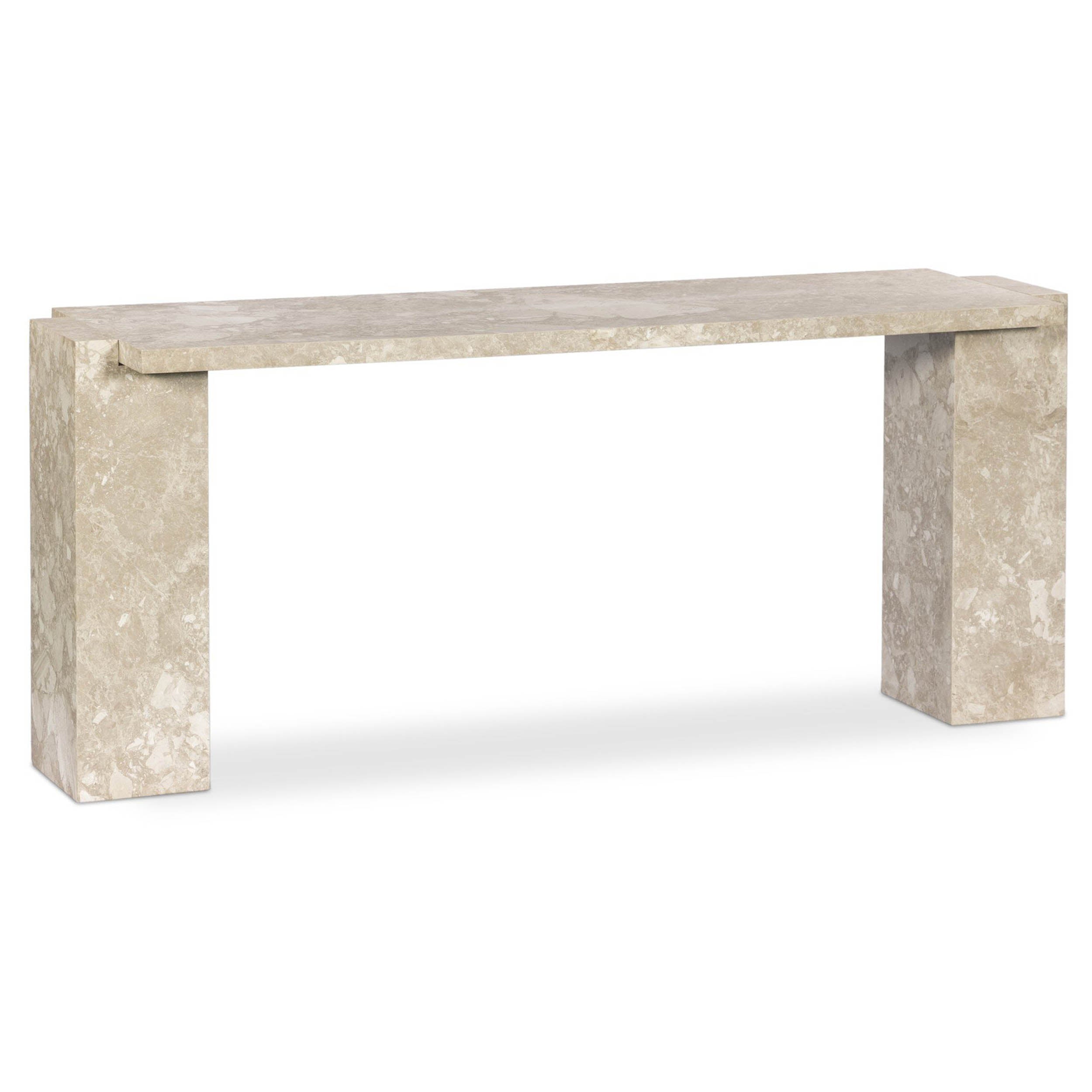 Romano Console Table, Lunar Marble