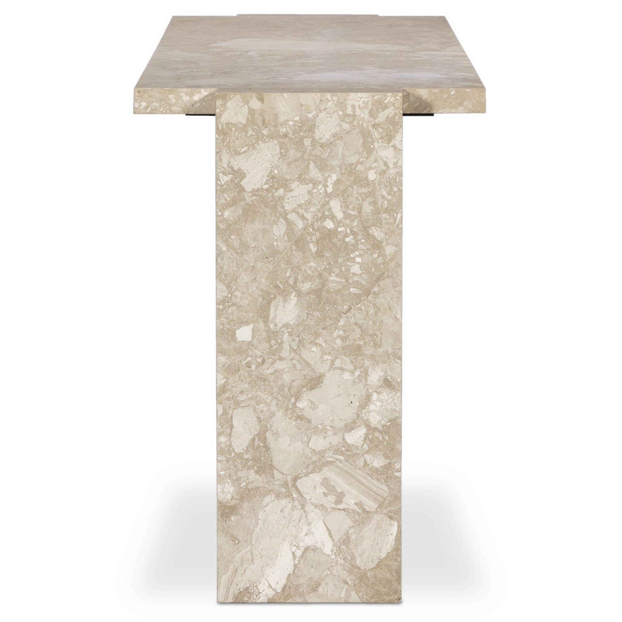 Romano Console Table, Lunar Marble