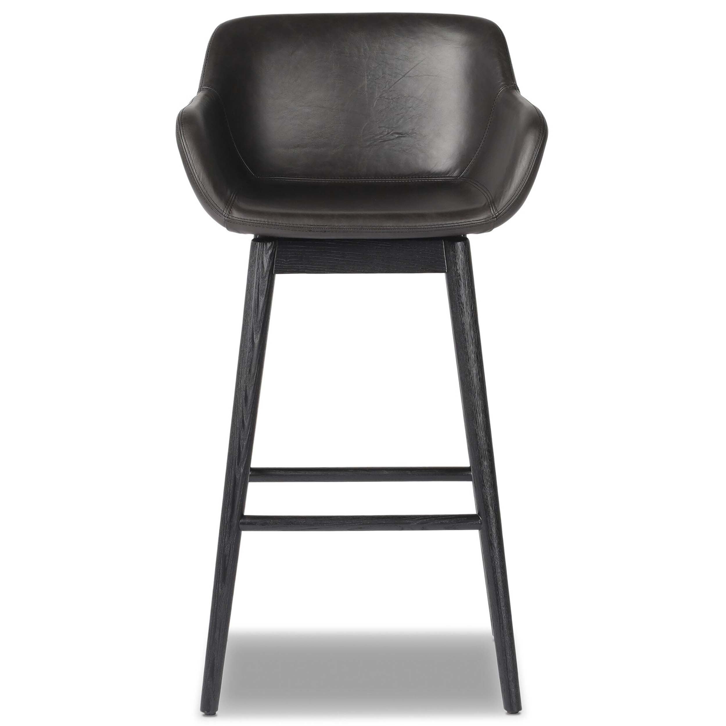 Hannah Swivel Bar + Counter Stool, Sonoma Black