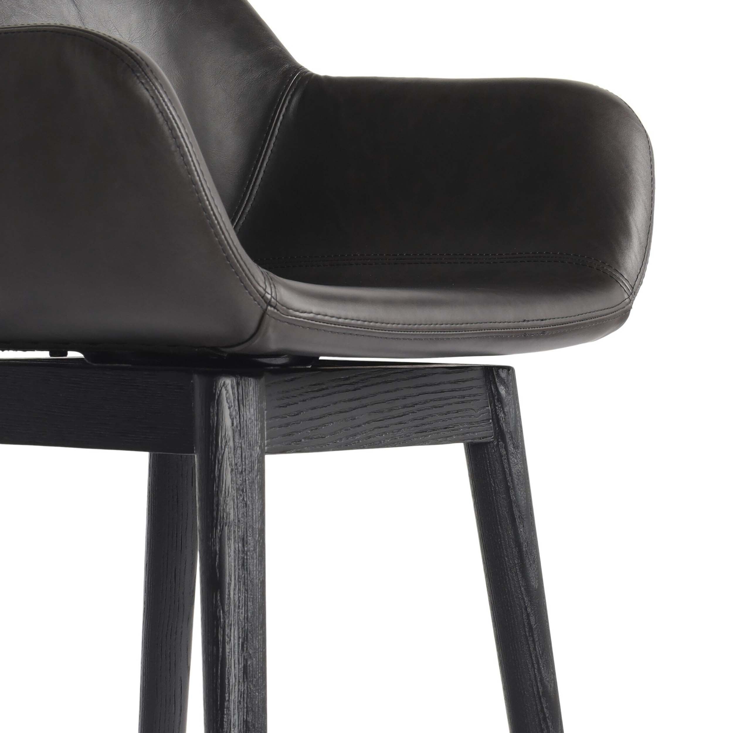 Hannah Swivel Bar + Counter Stool, Sonoma Black