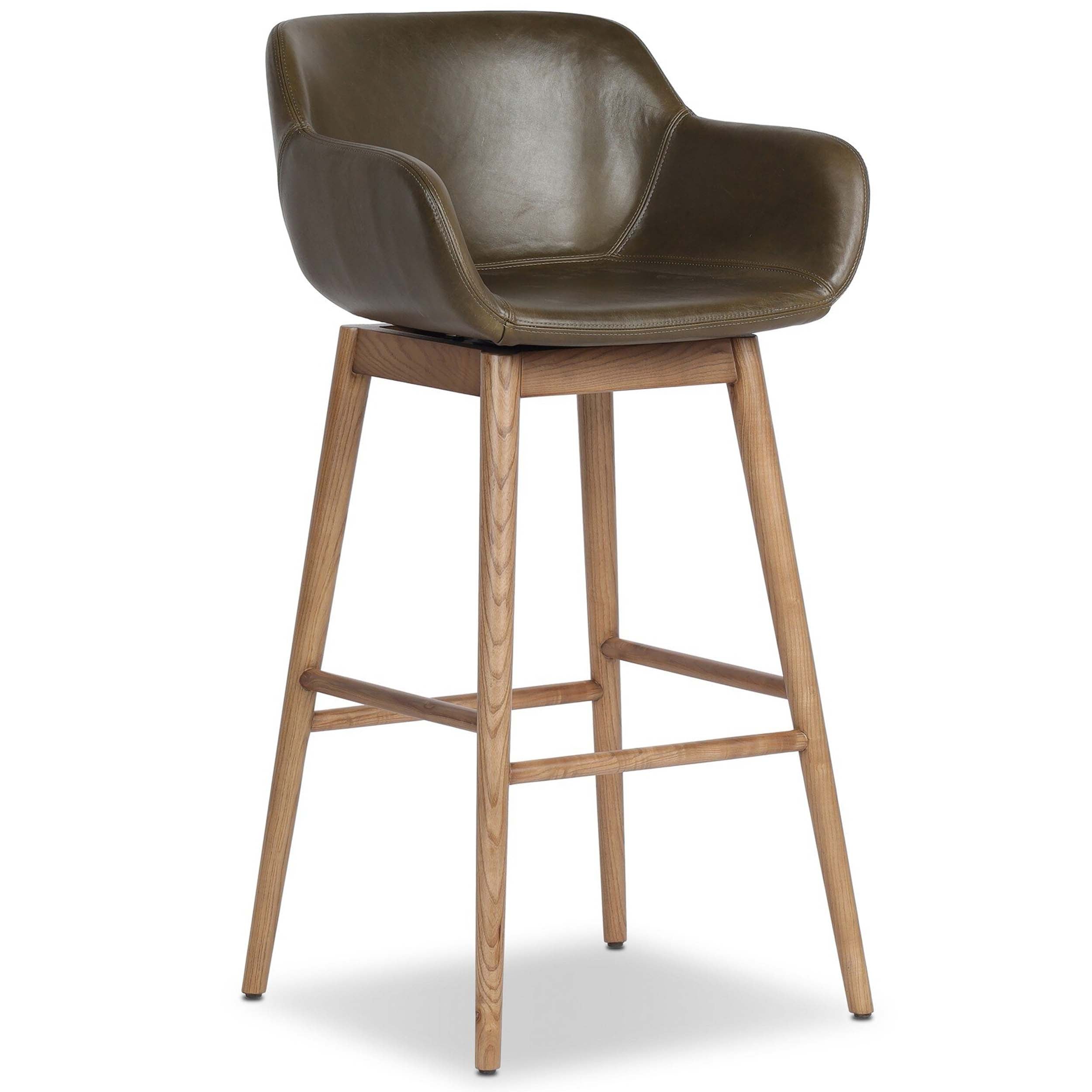 Hannah Swivel Bar + Counter Stool, Dulane Moss