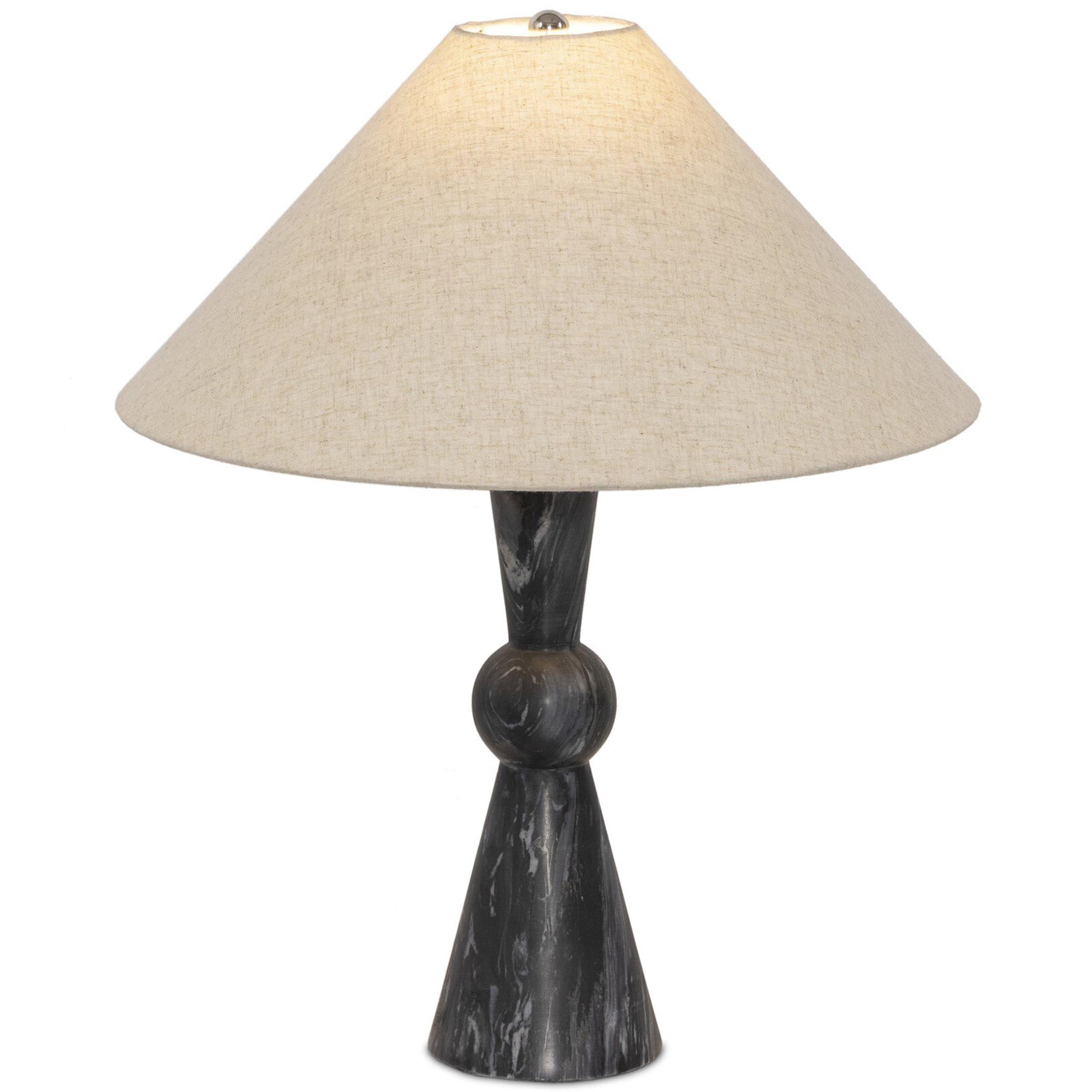 Bibianna Table Lamp, Black Italian Marble