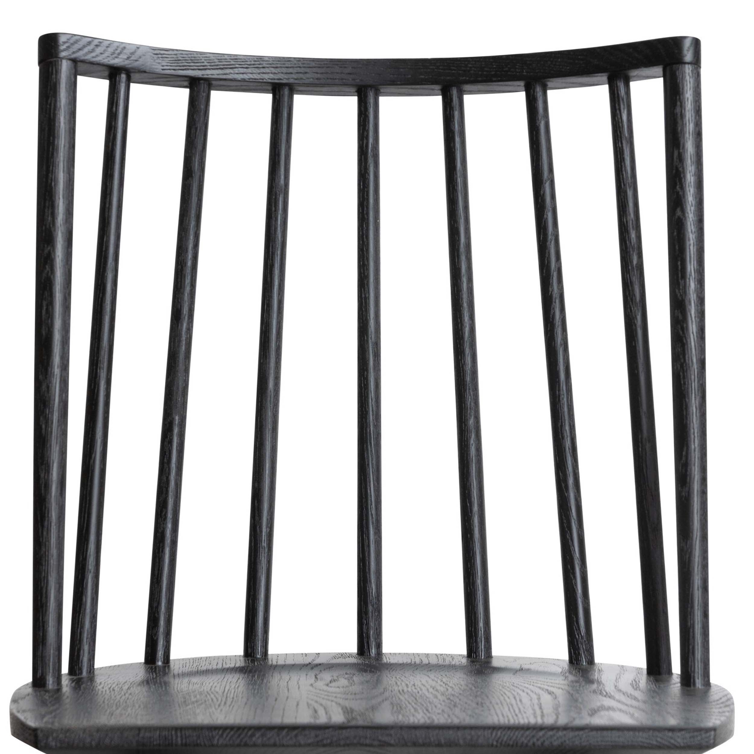 Lewis Swivel Bar + Counter Stool, Black Oak