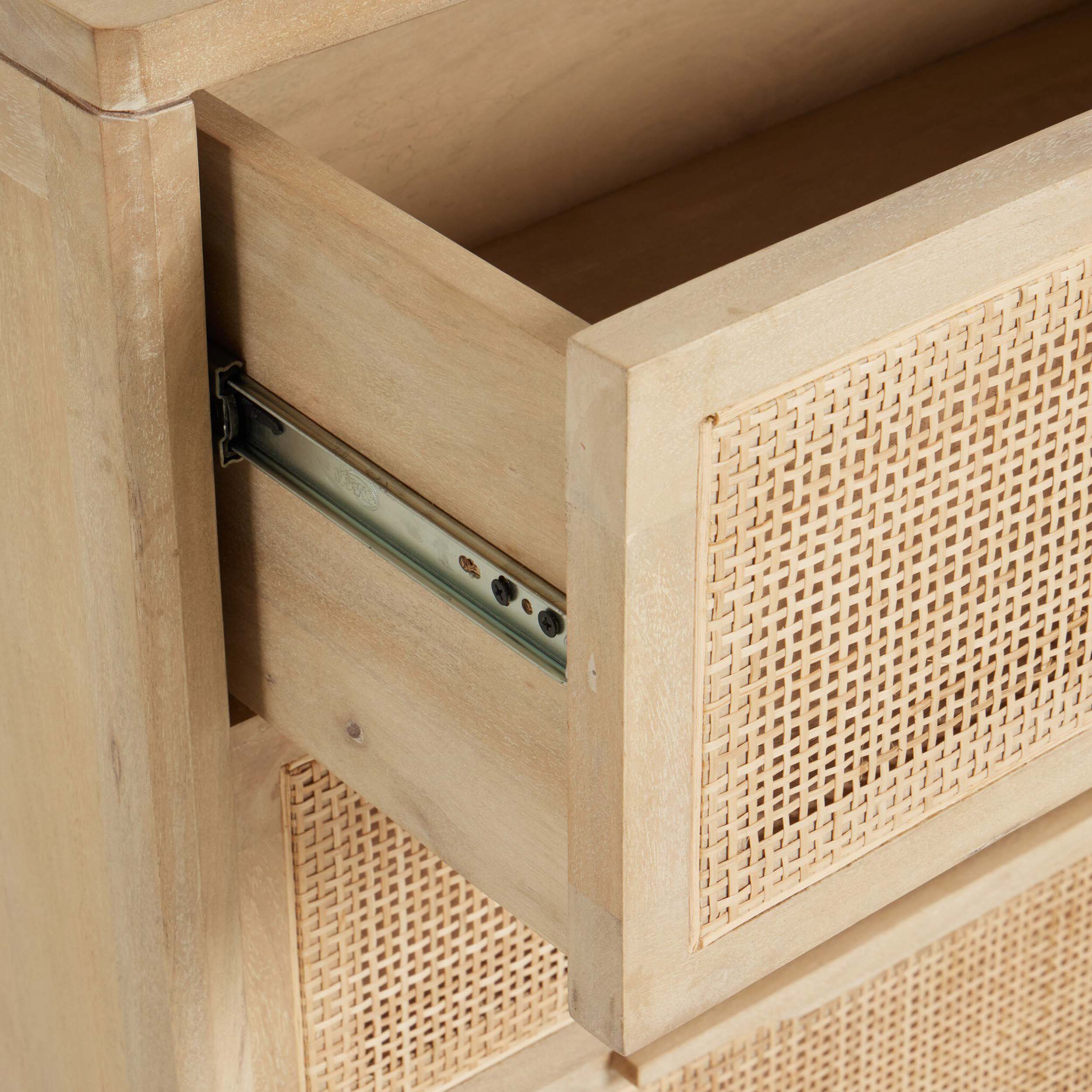 Sydney 9 Drawer Dresser, Natural Cane