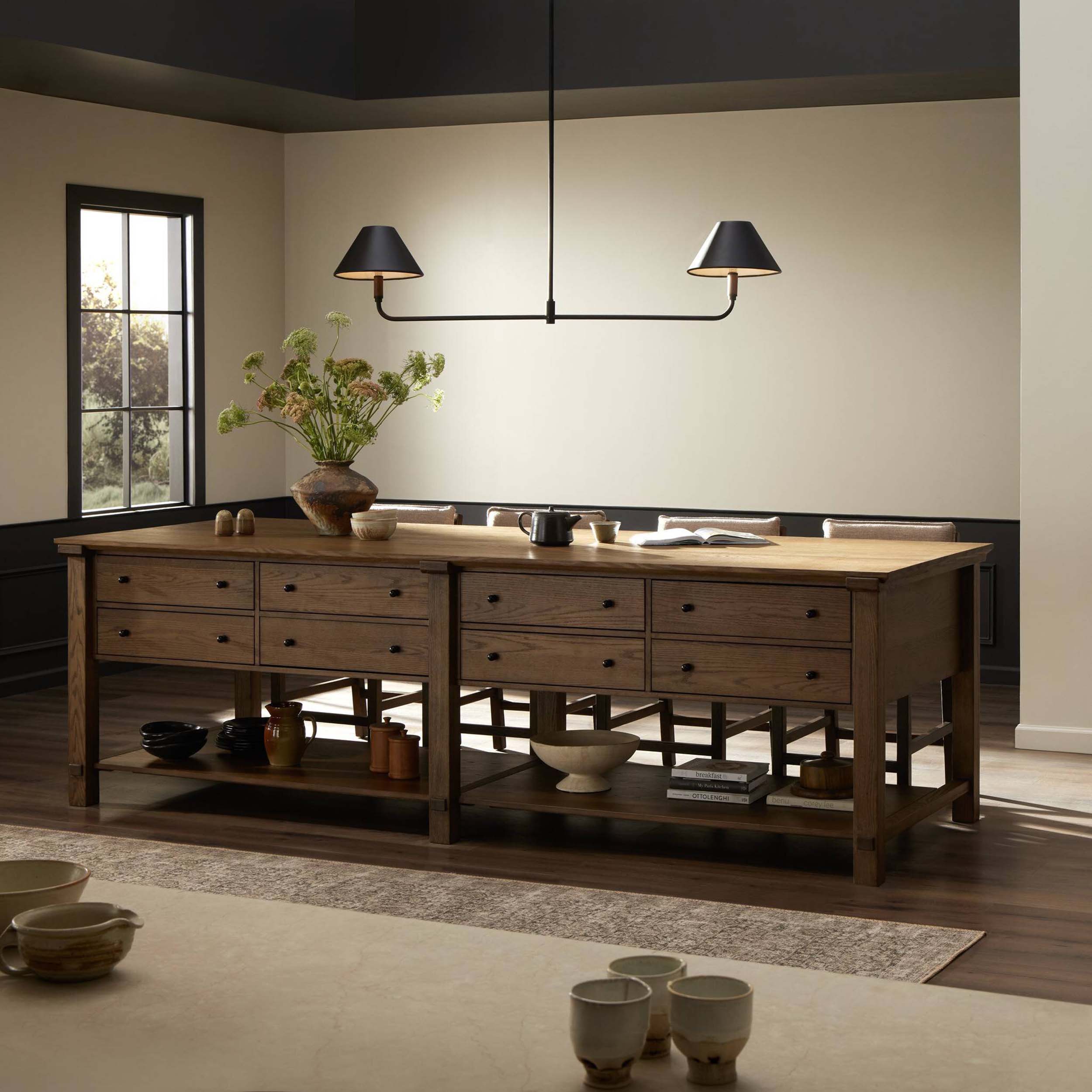 Gardendale Kitchen Island, Tan Oak Veneer