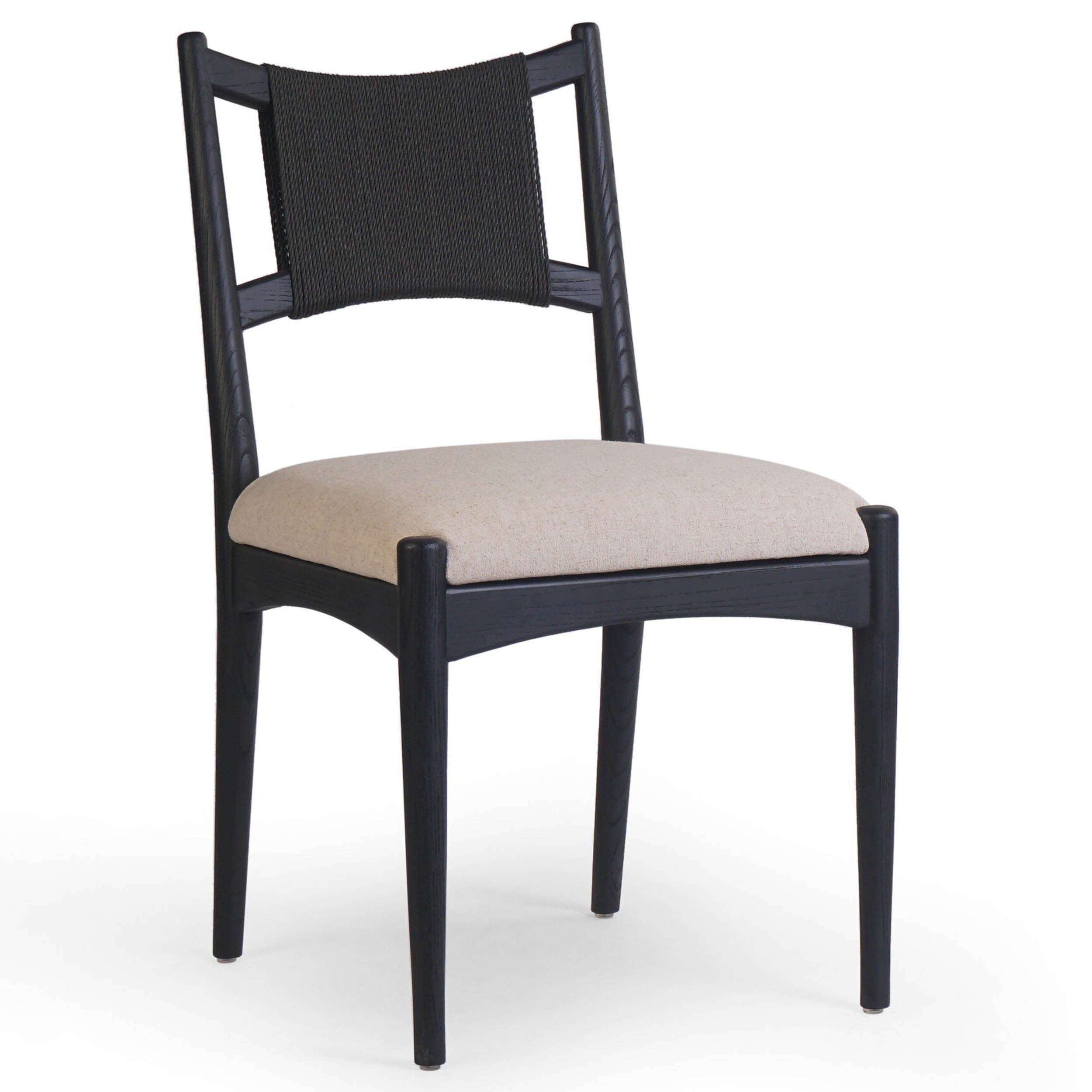 Haddon Dining Chair, Antwerp Natural, Black Rush