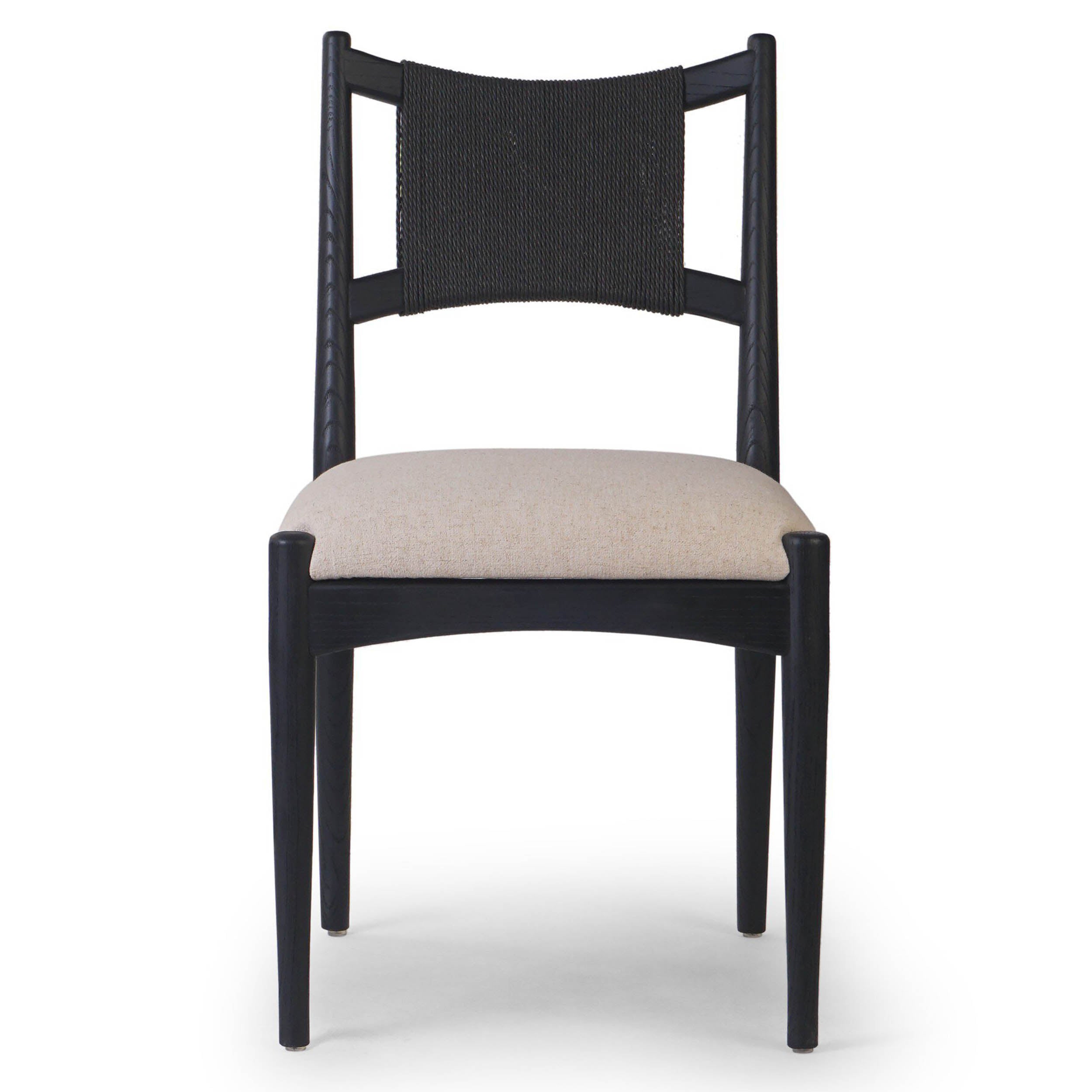 Haddon Dining Chair, Antwerp Natural, Black Rush
