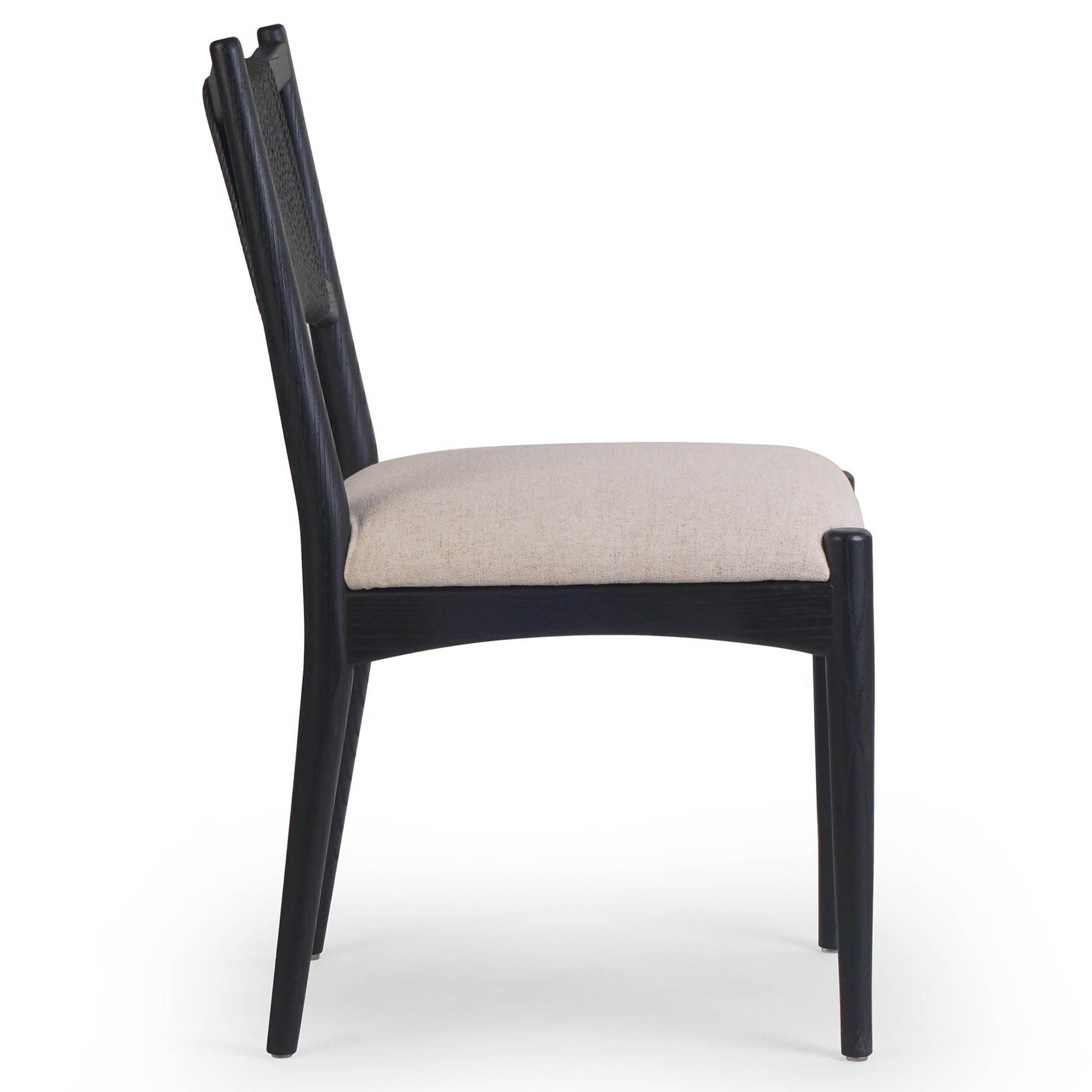 Haddon Dining Chair, Antwerp Natural, Black Rush