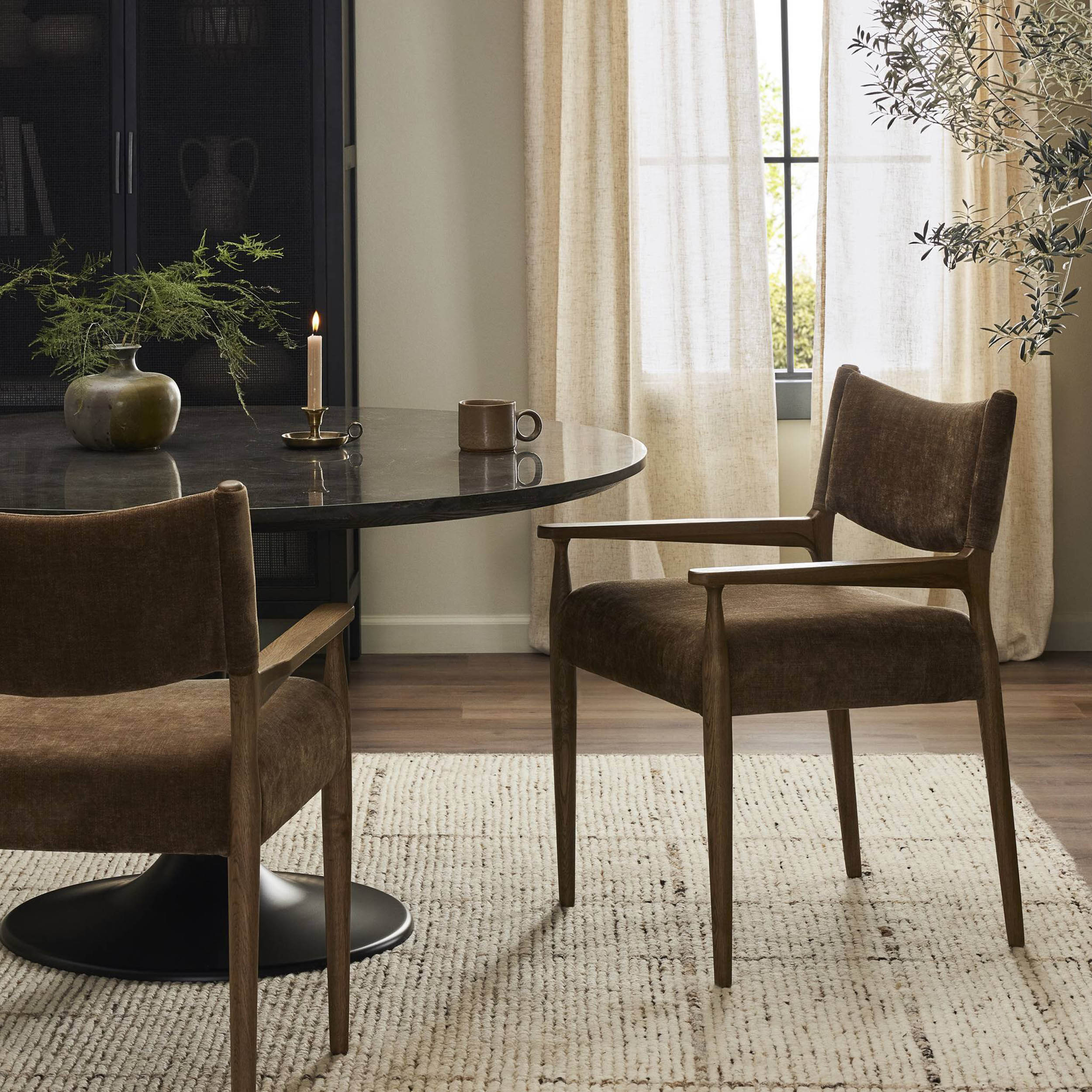 Jayla Dining Armchair, Altair Mushroom