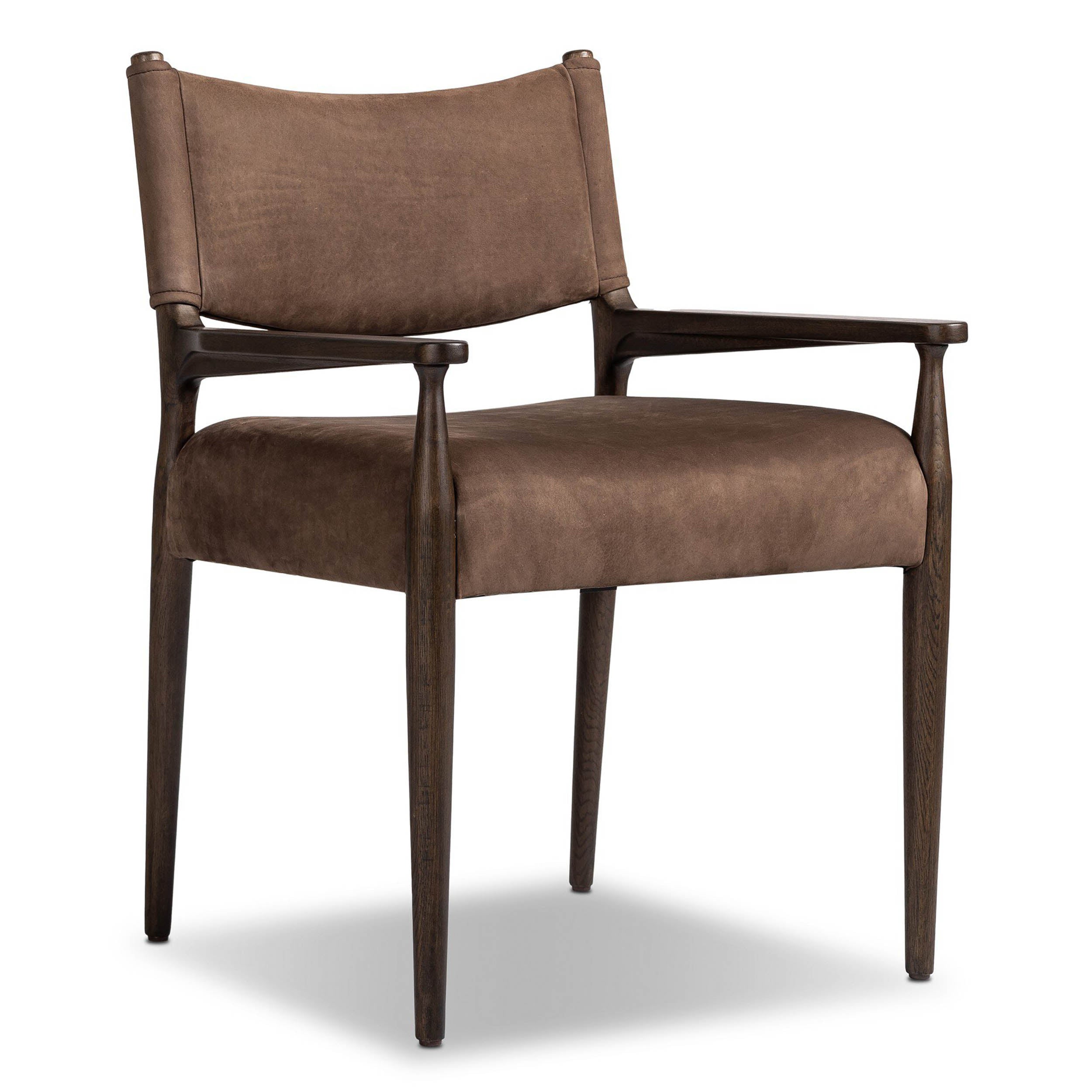 Jayla Dining Armchair, Nubuck Cigar