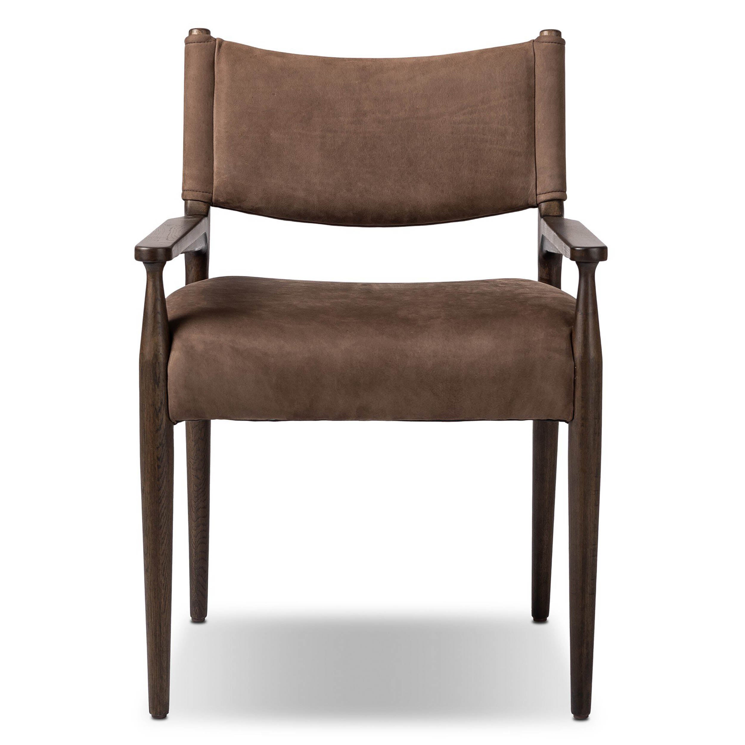 Jayla Dining Armchair, Nubuck Cigar