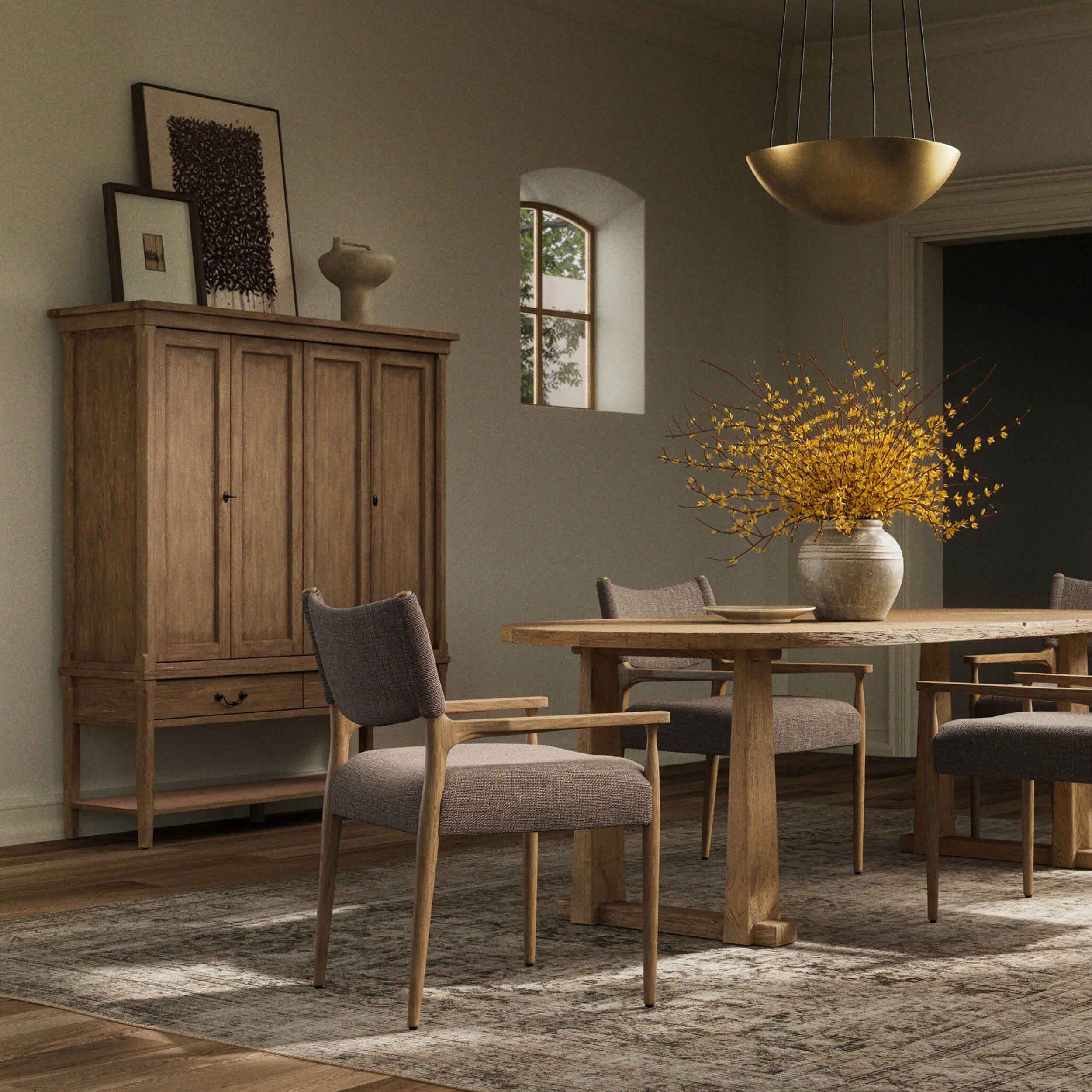 Jayla Dining Armchair, Saxon Mink