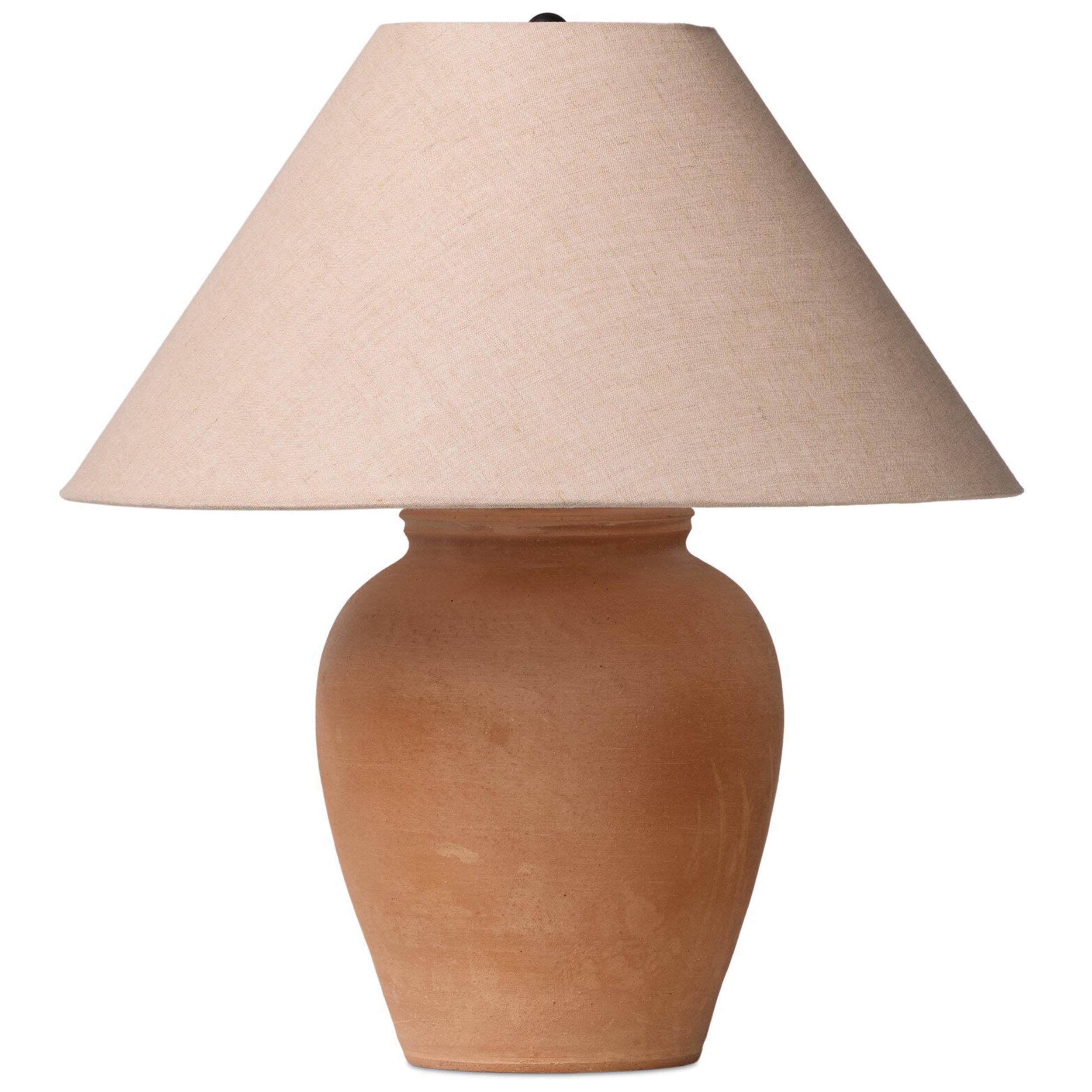 Russo Table Lamp, Aged Natural Terracotta
