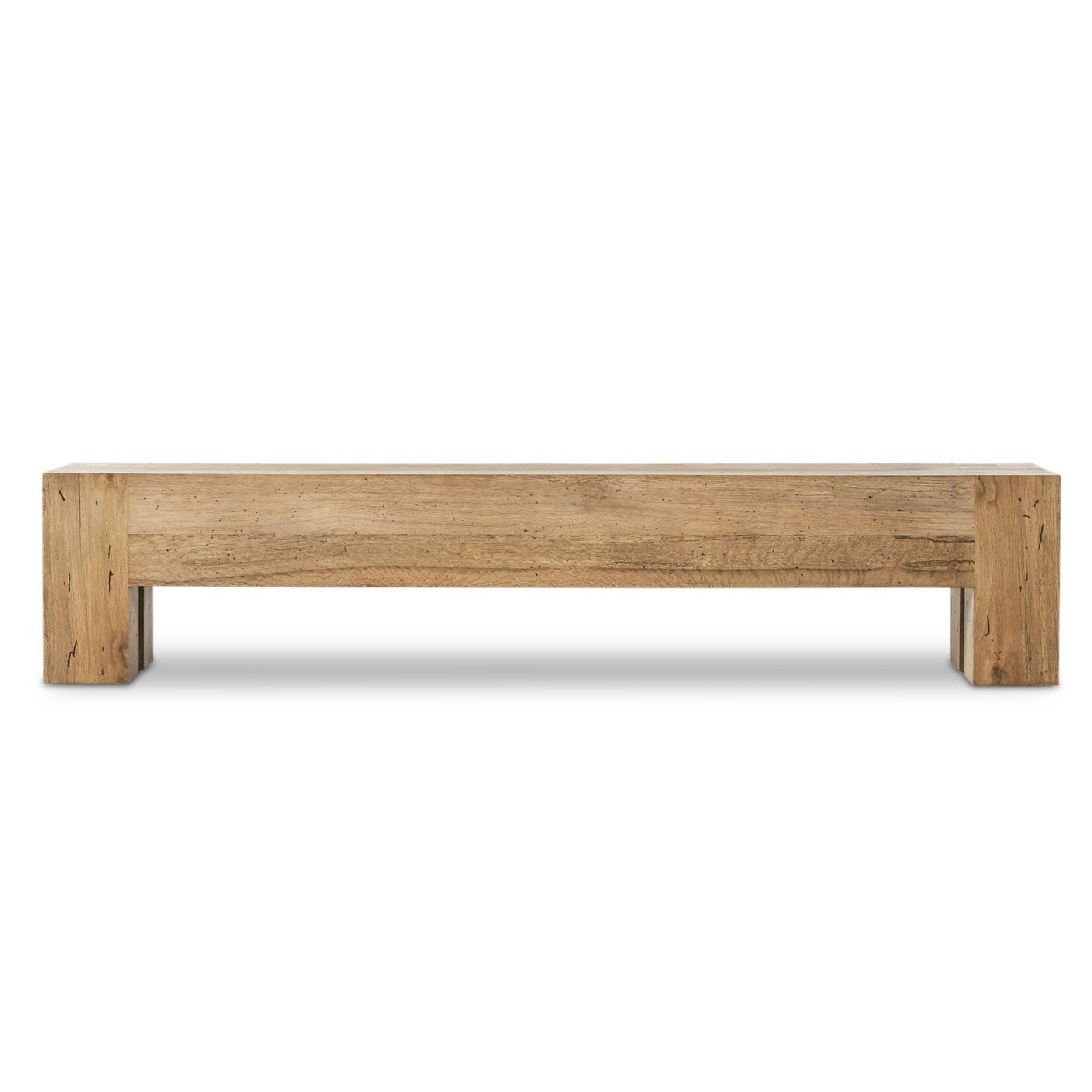 Abaso Large Accent Bench, Rustic Wormwood Oak