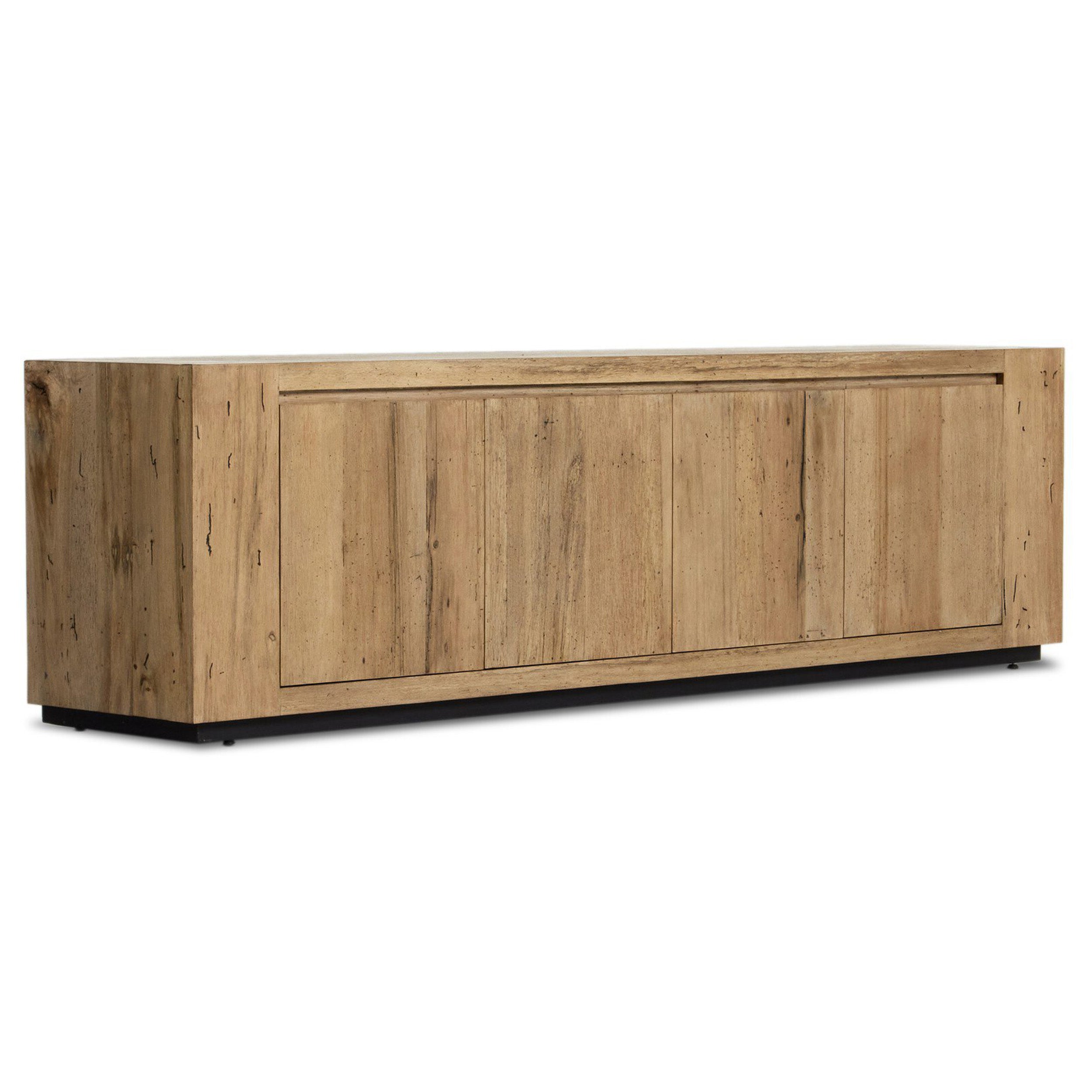Abaso Media Console, Rustic Wormwood Oak