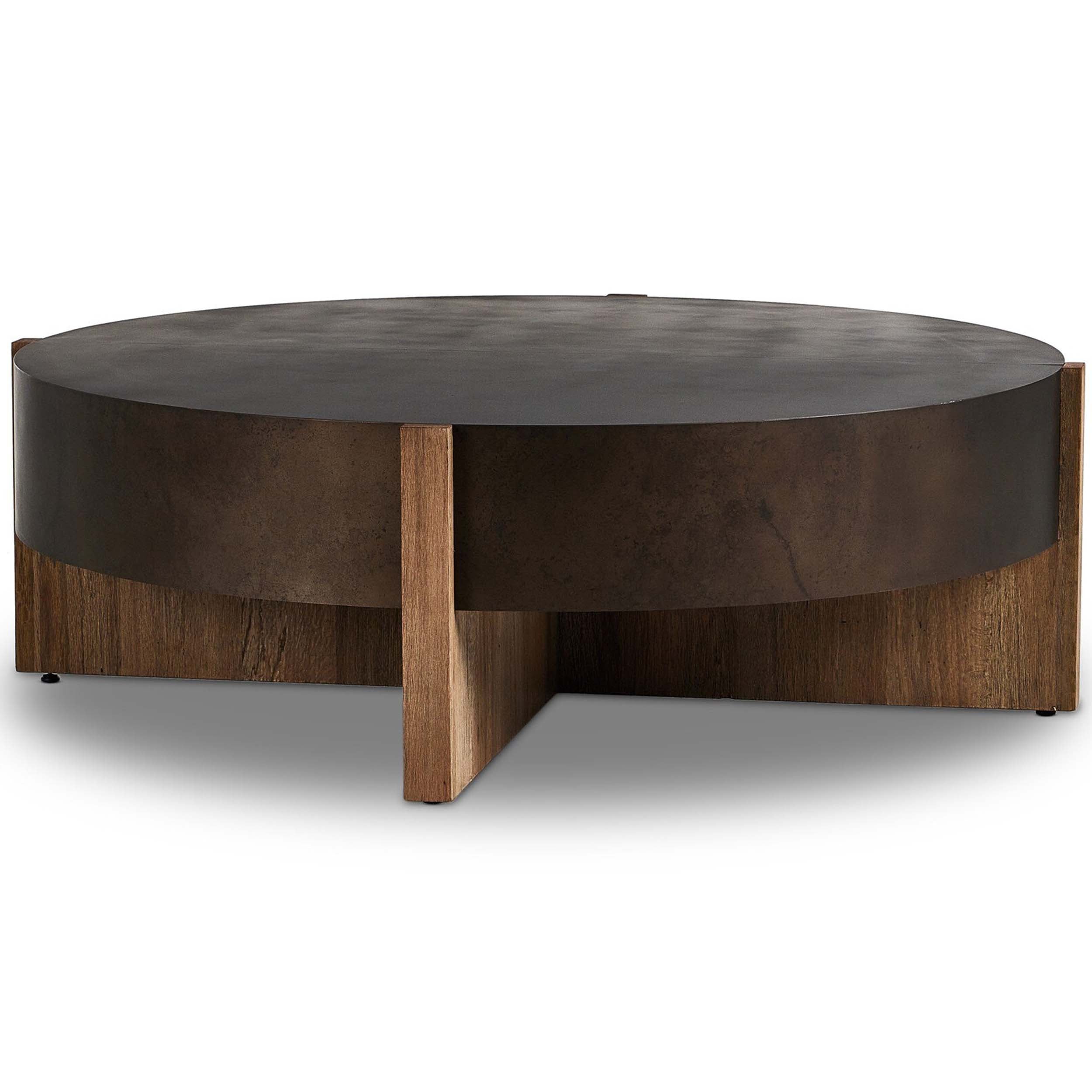 Bingham Large Coffee Table, Distressed Iron