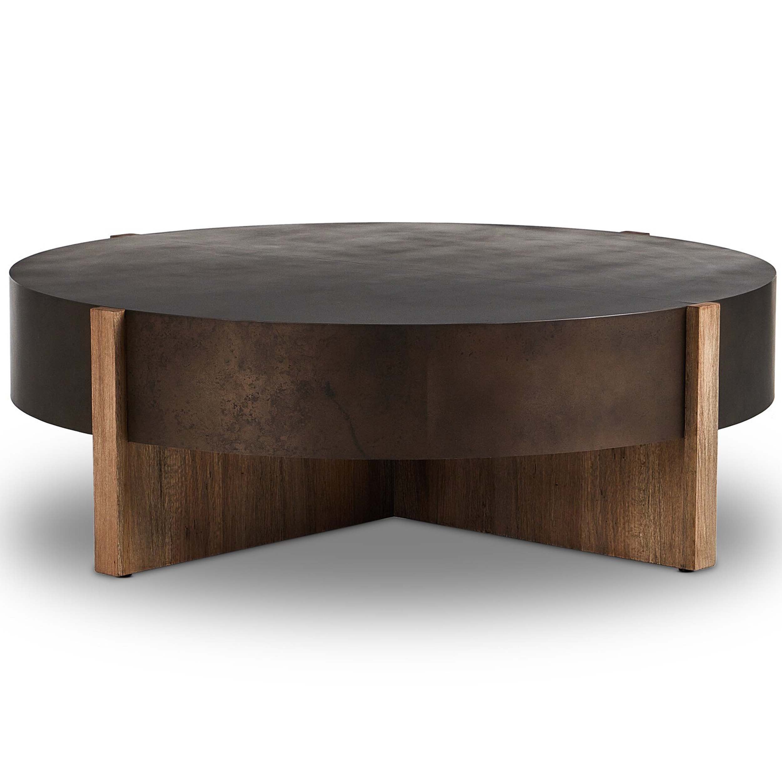 Bingham Large Coffee Table, Distressed Iron