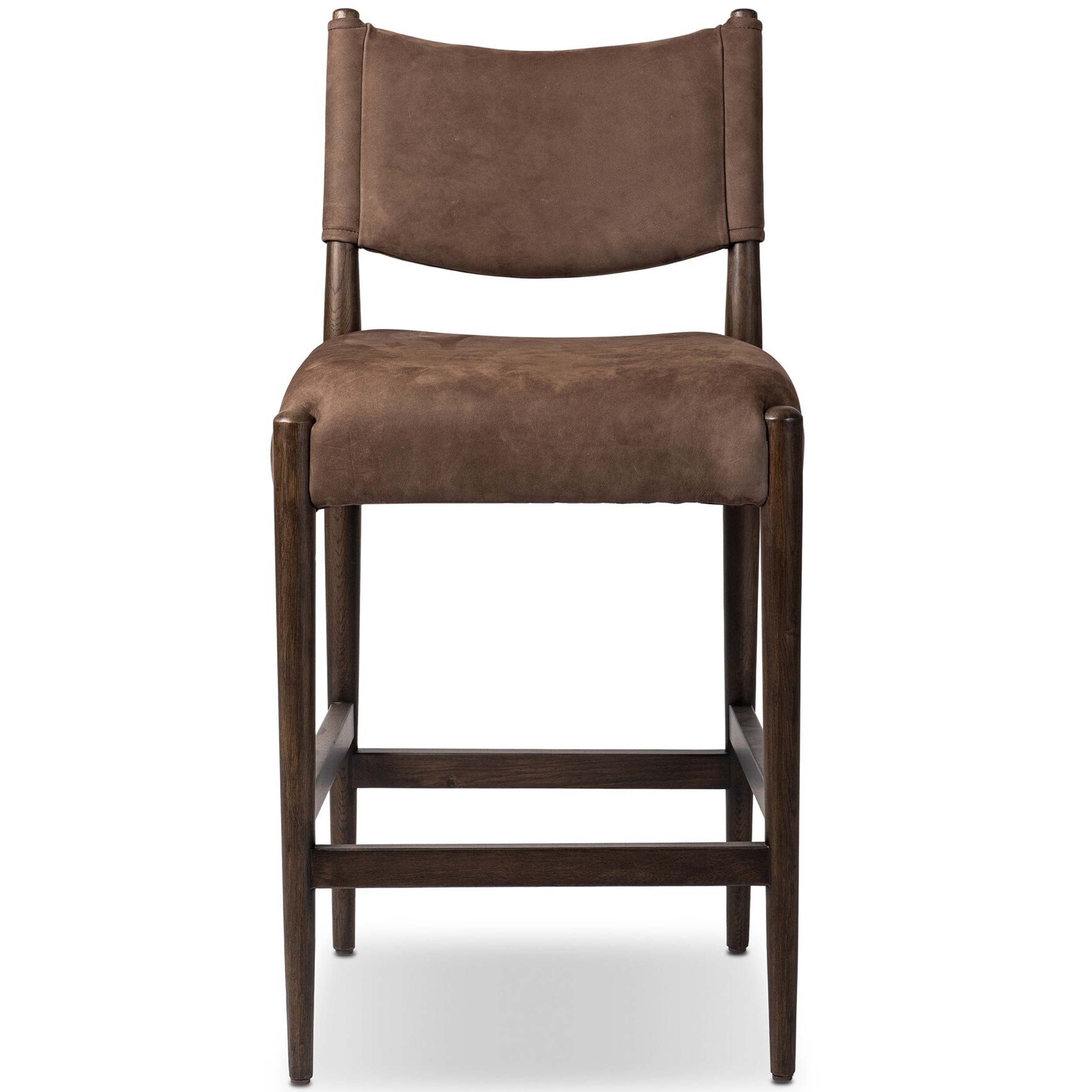 Jayla Counter Stool, Nubuck Cigar