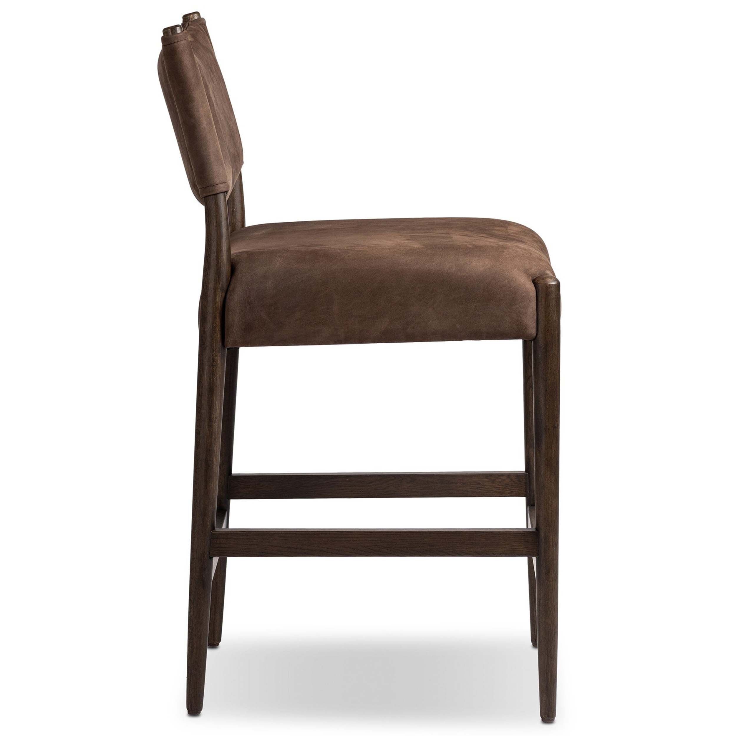 Jayla Counter Stool, Nubuck Cigar